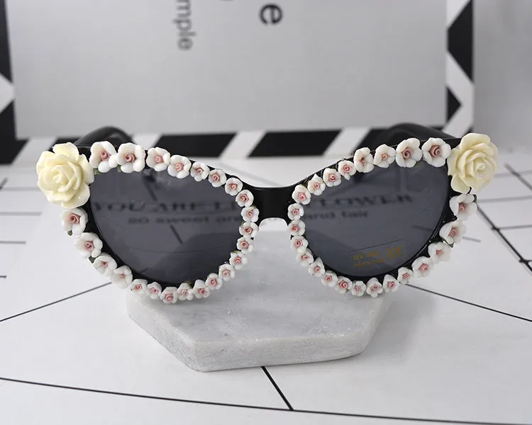 Gorgeous Rose Design Sunglasses