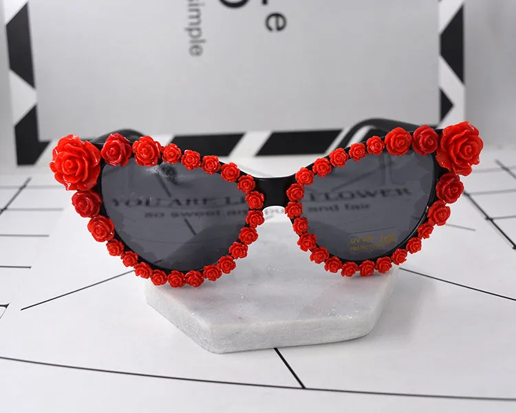 Gorgeous Rose Design Sunglasses