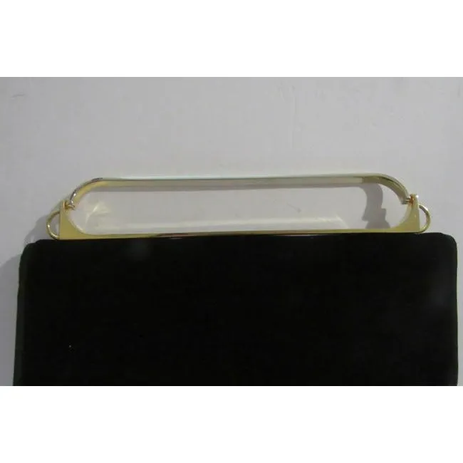 Gucci Evening W Two Way Removable Chain Strap Black Leather Velvet Shoulder Bag