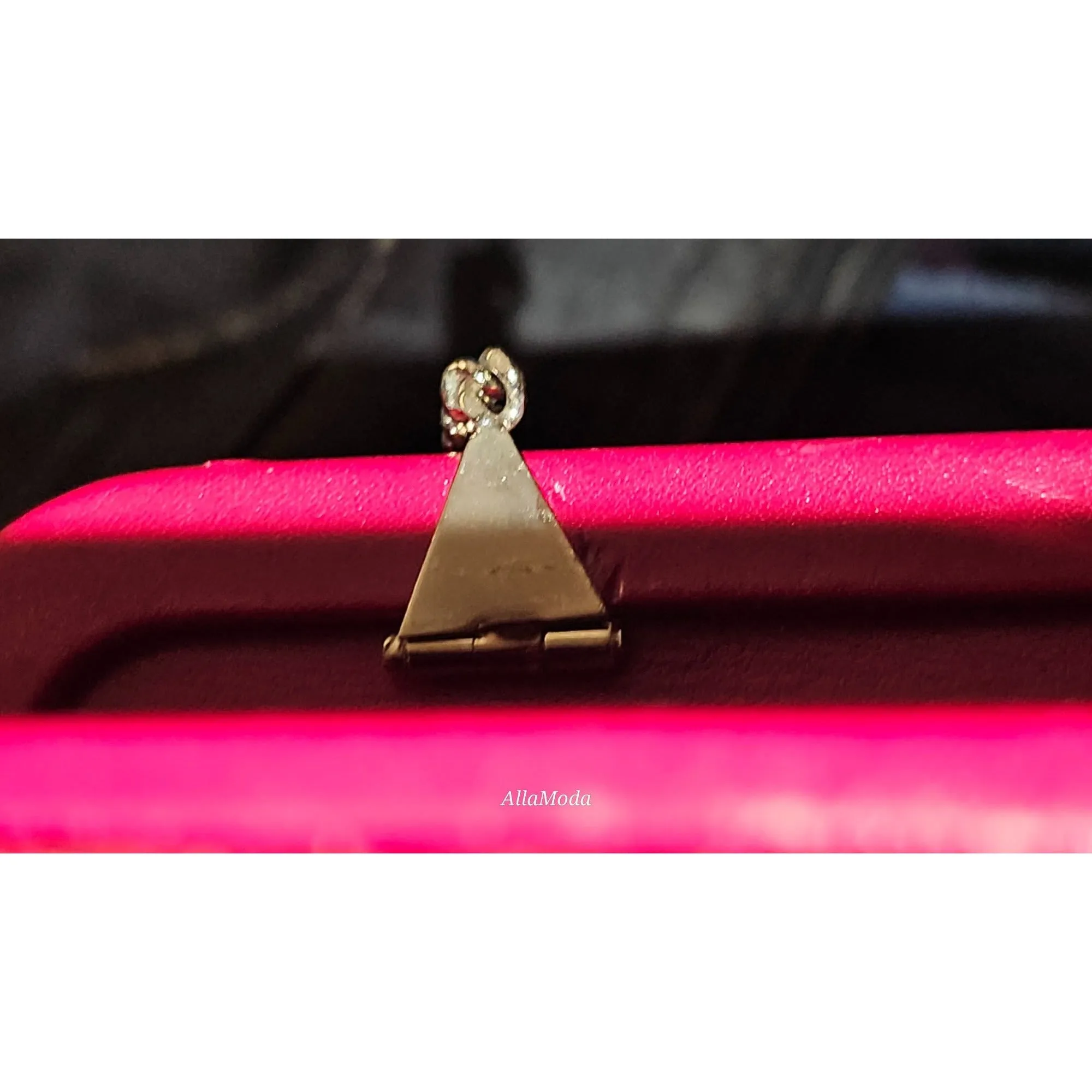 Gucci Tom Ford era red silk & silver two-way evening bag