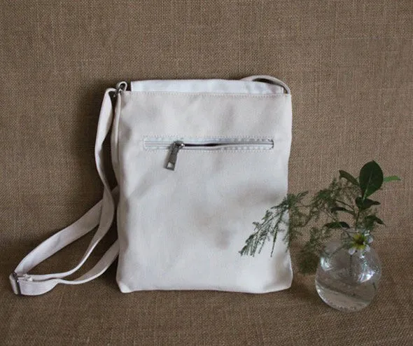 Hand Painted Deer Pattern Chinese Style Canvas Messenger Bag