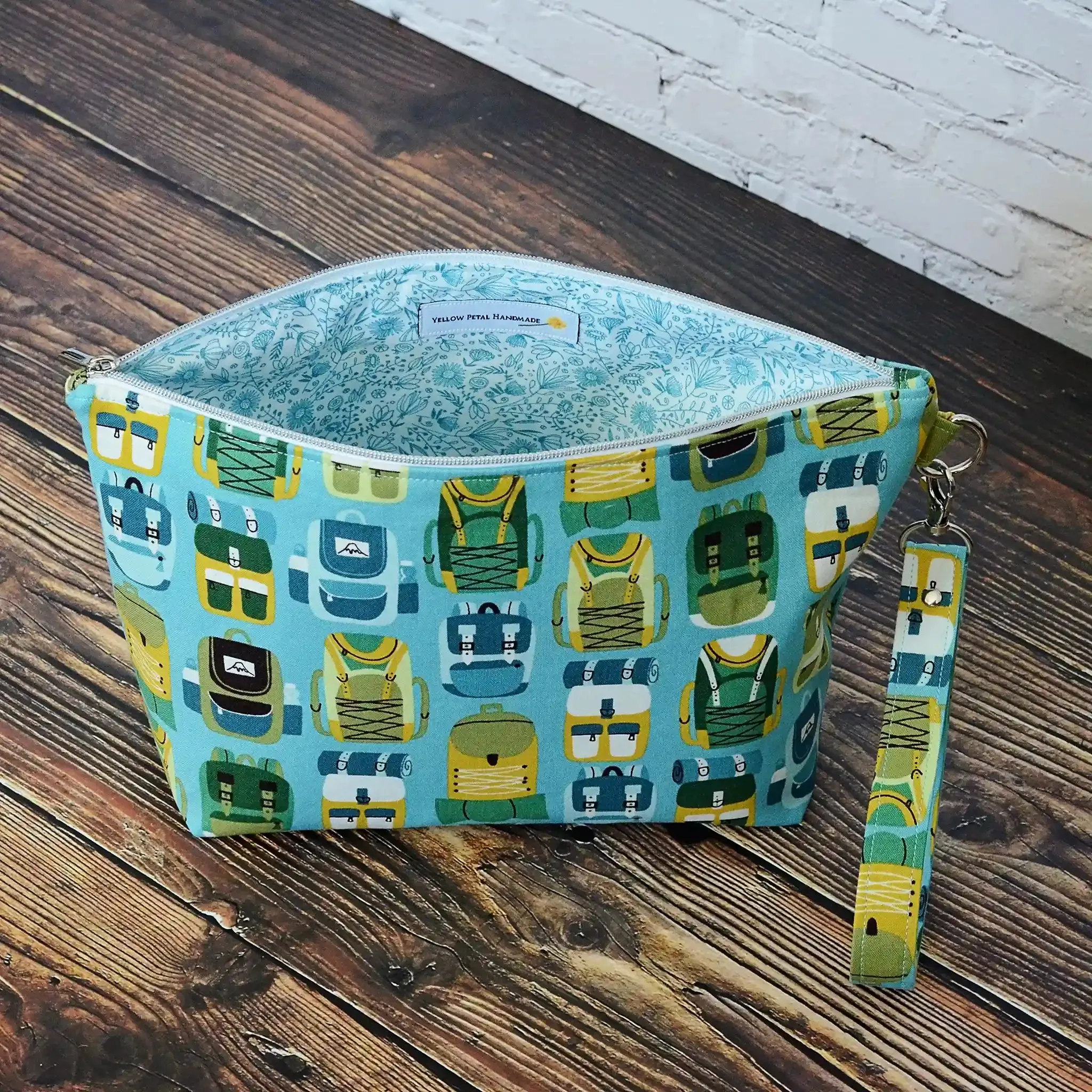 Hiking Themed Zippered Project Bag