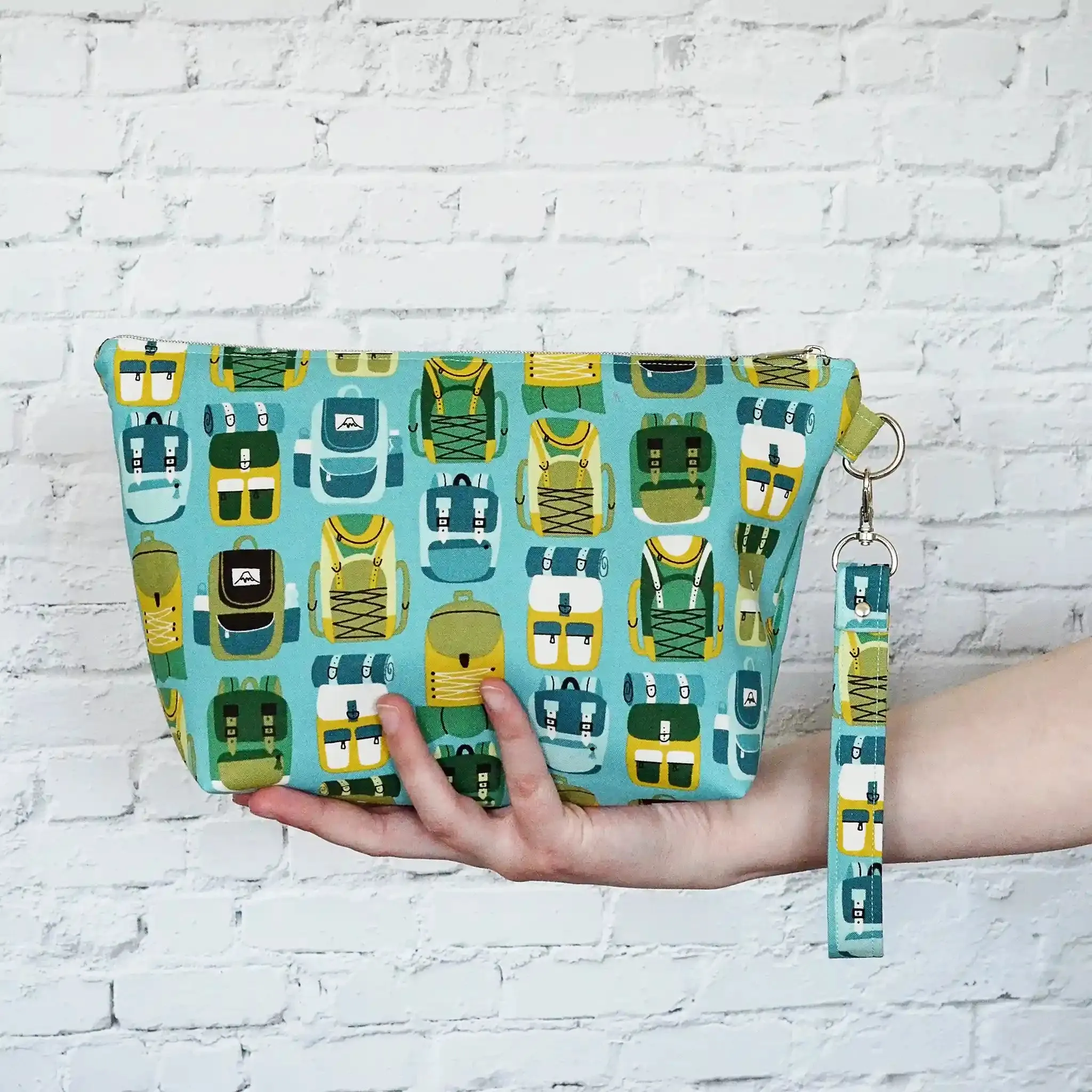 Hiking Themed Zippered Project Bag