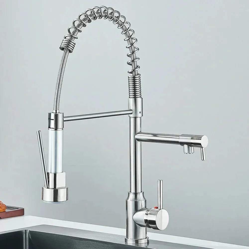 HydroSpout Wasserhahn - Flexibler Doppelauslauf mit zwei Modi und 360° Drehung Wasserhahn
