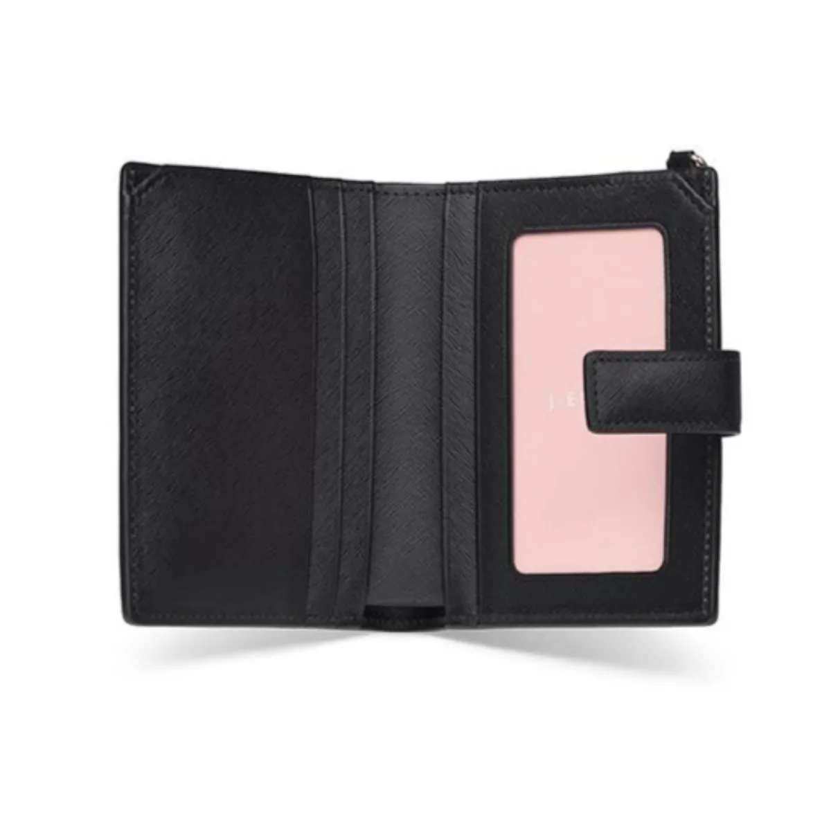 J.ESTINA LUCY Slim Bifold Wallet Black Bill Credit Card ID Card Wallet / from Seoul, Korea
