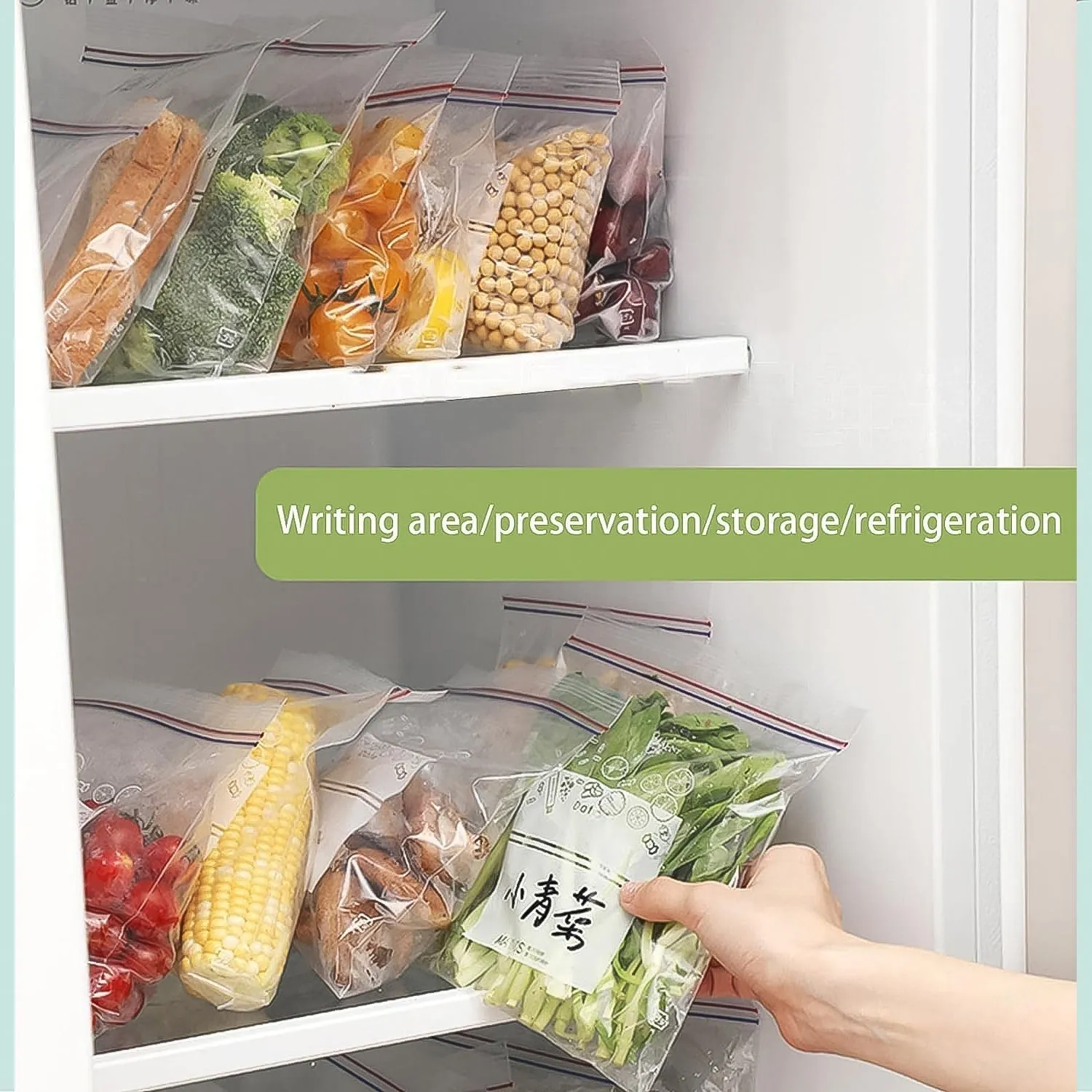 Large Food Seal Bag | Transparent Fresh Food Bags (10 Pcs Set)