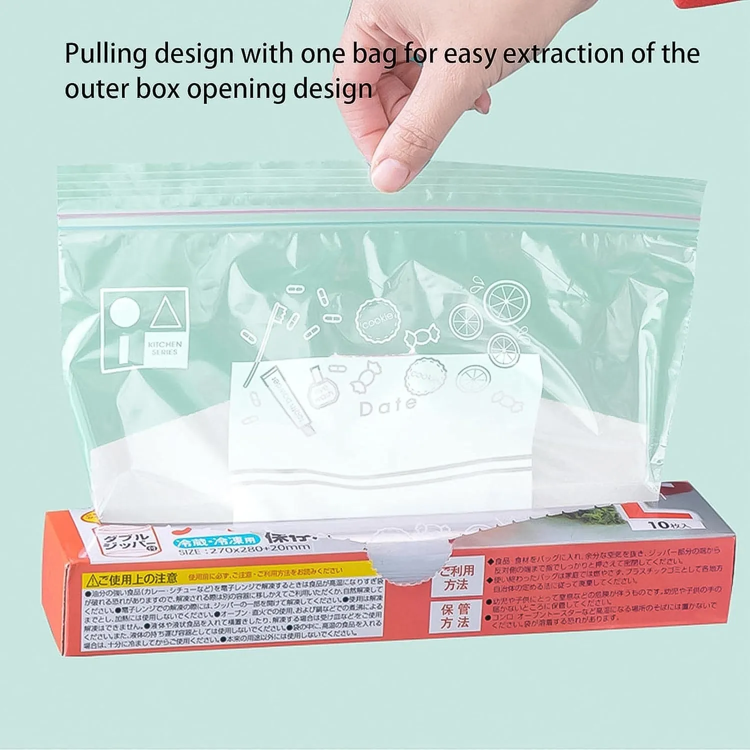 Large Food Seal Bag | Transparent Fresh Food Bags (10 Pcs Set)