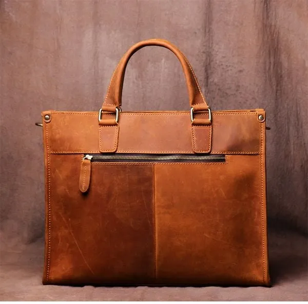 Leather Briefcase Vintage Leather Messenger Bag