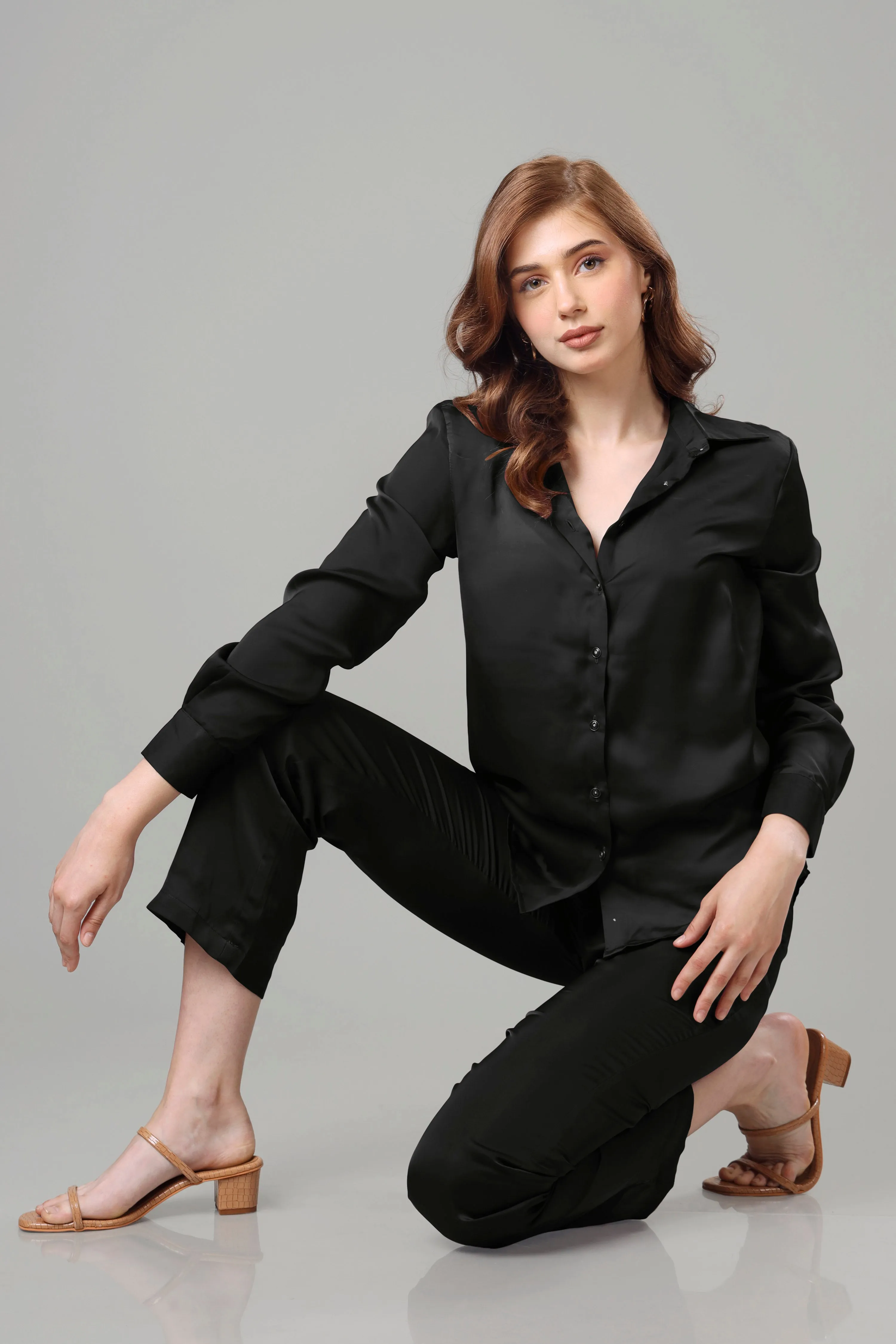 Luxurious Black Co-Ord Set For Women