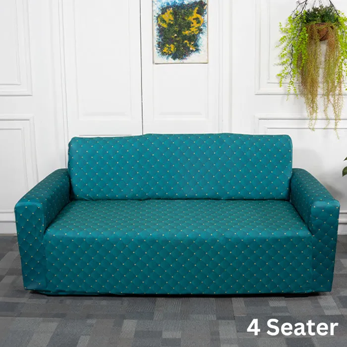Luxurious Capitone Elastic Sofa Slipcover