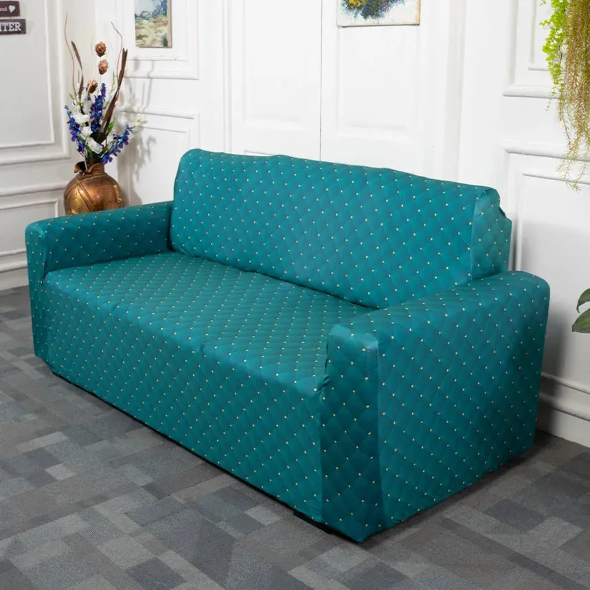 Luxurious Capitone Elastic Sofa Slipcover