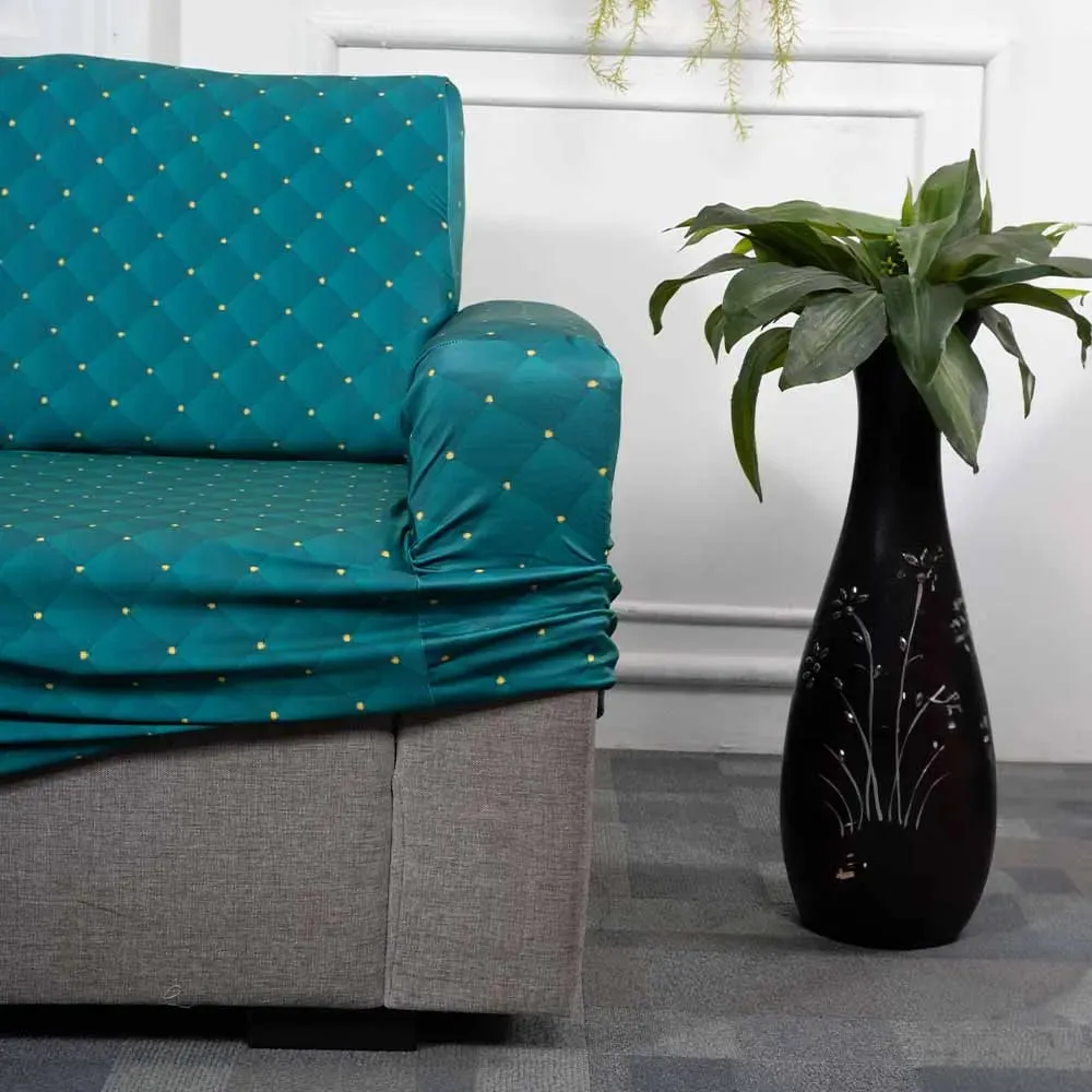Luxurious Capitone Elastic Sofa Slipcover