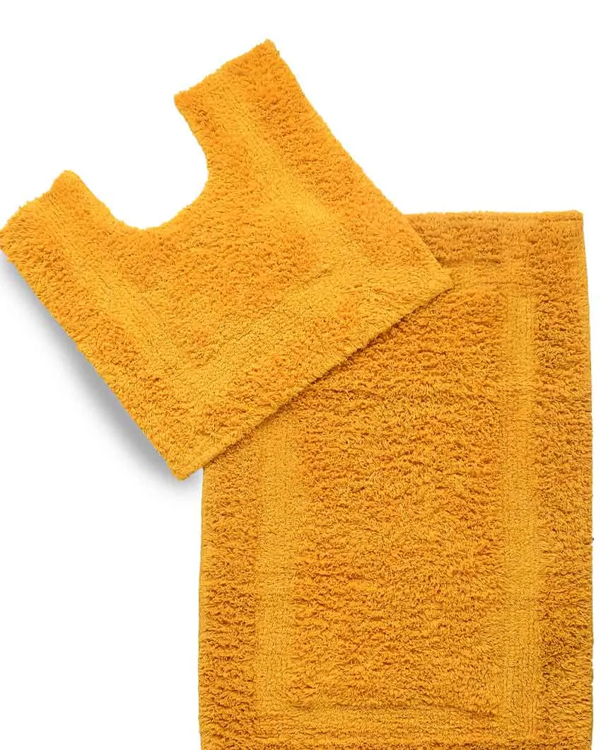 Luxurious Contour Tufted Cotton Bathmat Set | Multiple Colors
