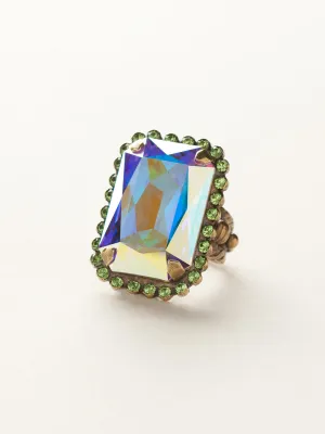 Luxurious Emerald-Cut Cocktail Ring - RBT69AGSPR