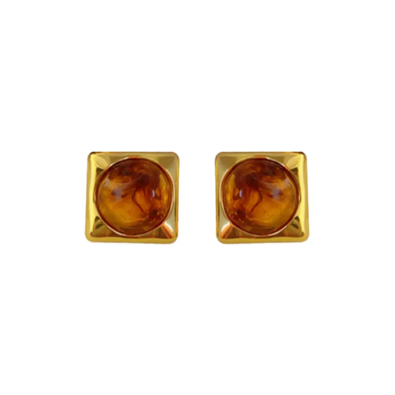 Luxurious Irregular Geometric Alloy Electroplating Earrings