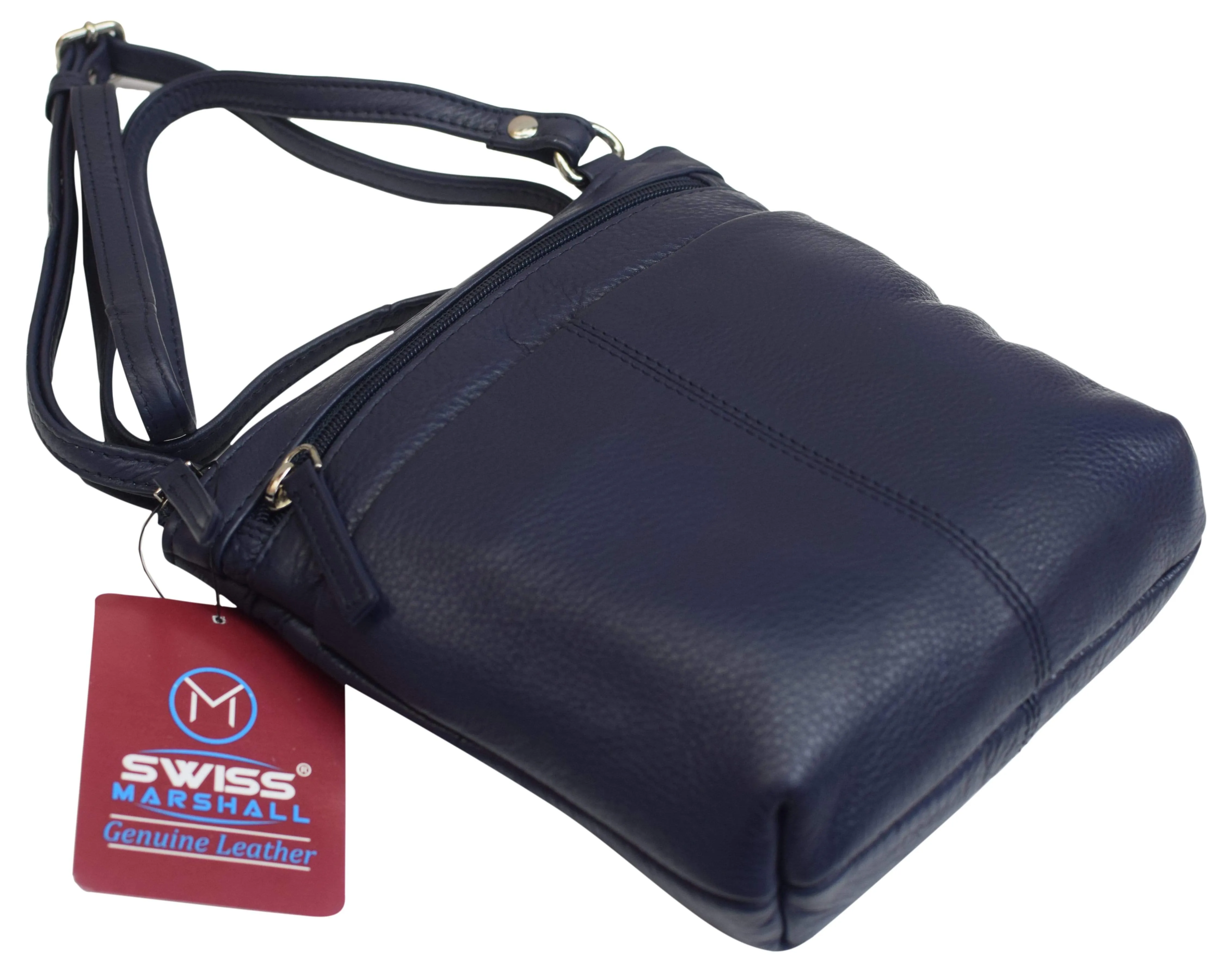 Luxury Womens Zipper Purse Handbag Genuine Leather Ladies Crossbody Shoulder Bag