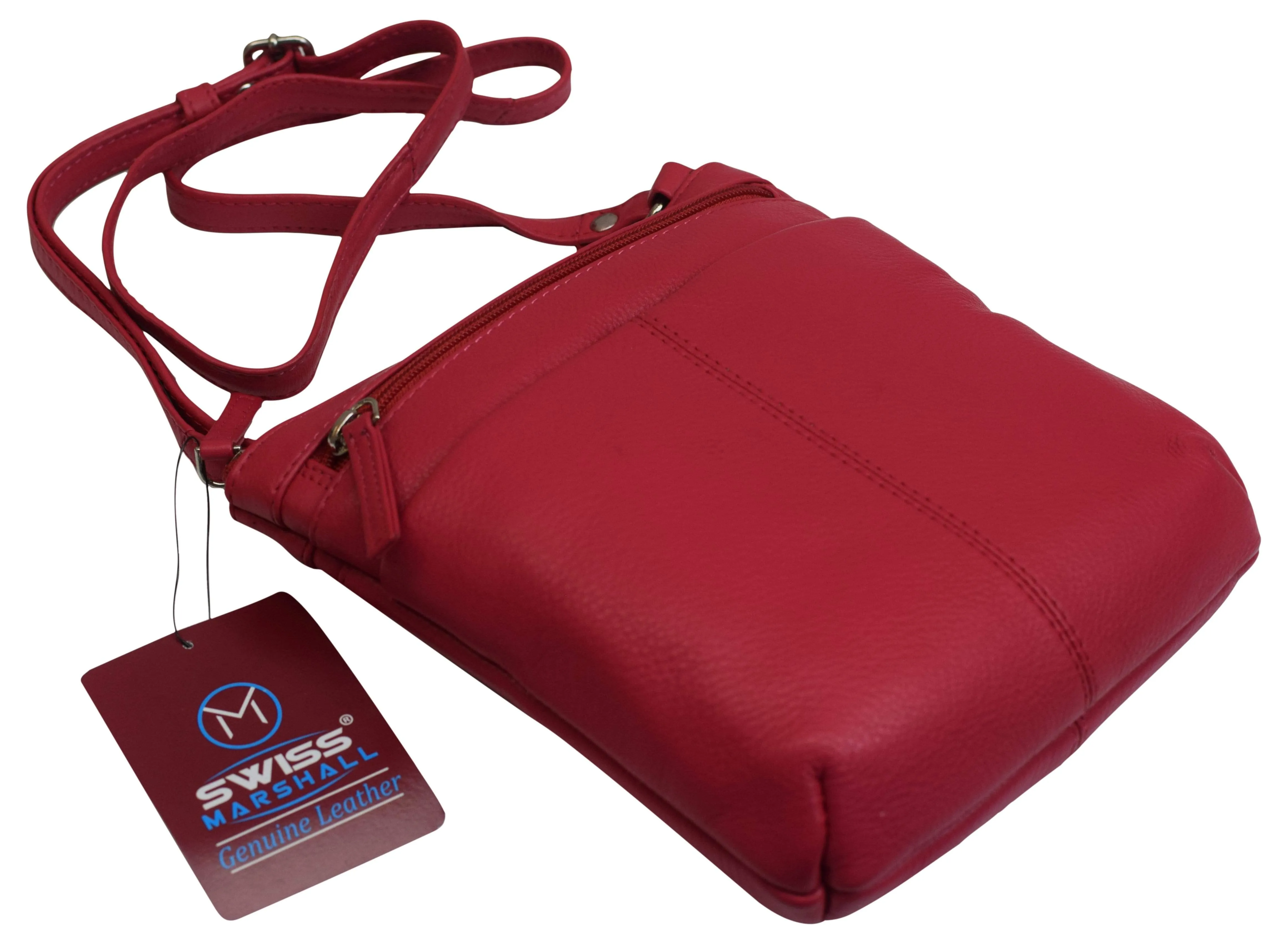 Luxury Womens Zipper Purse Handbag Genuine Leather Ladies Crossbody Shoulder Bag