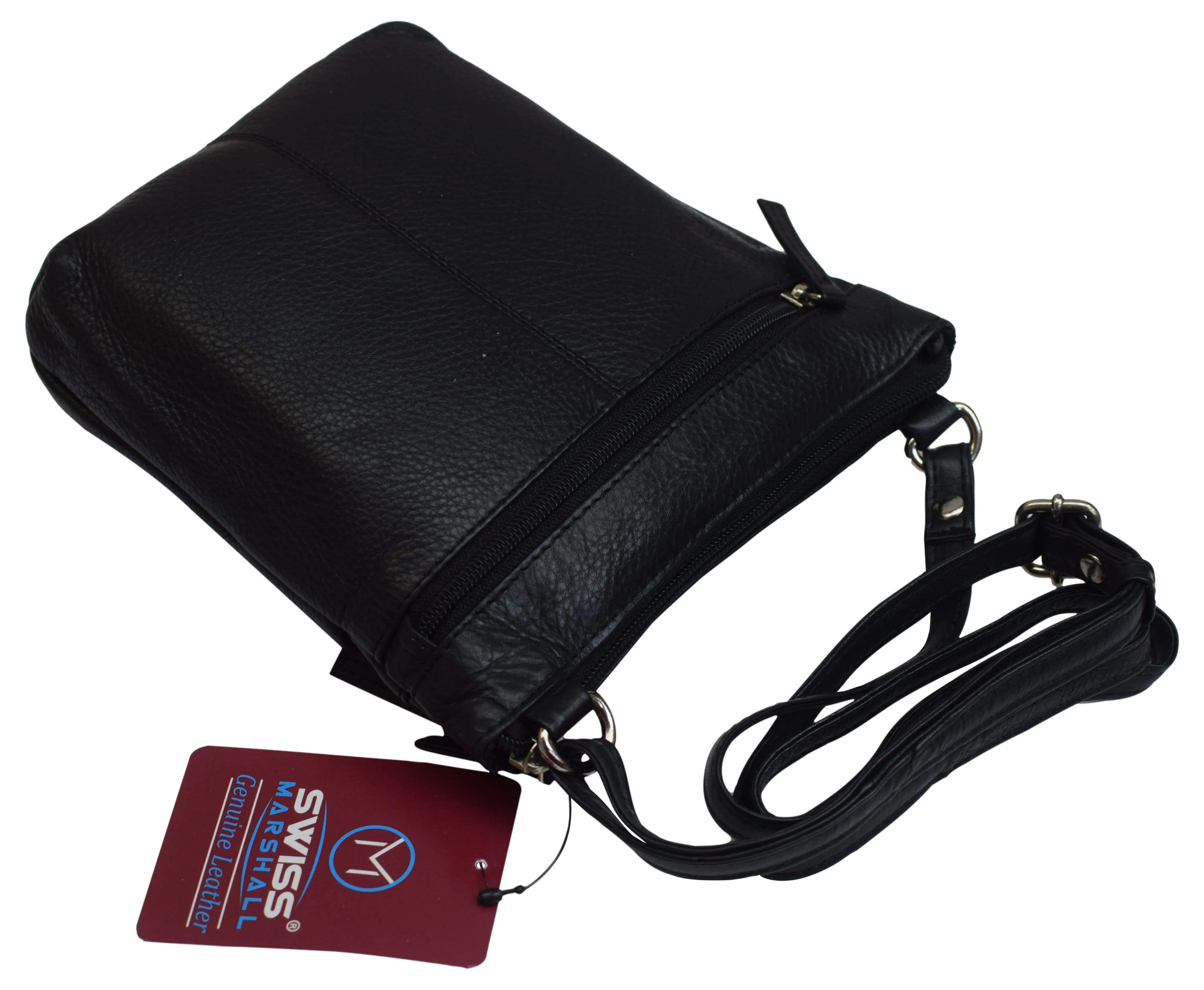 Luxury Womens Zipper Purse Handbag Genuine Leather Ladies Crossbody Shoulder Bag