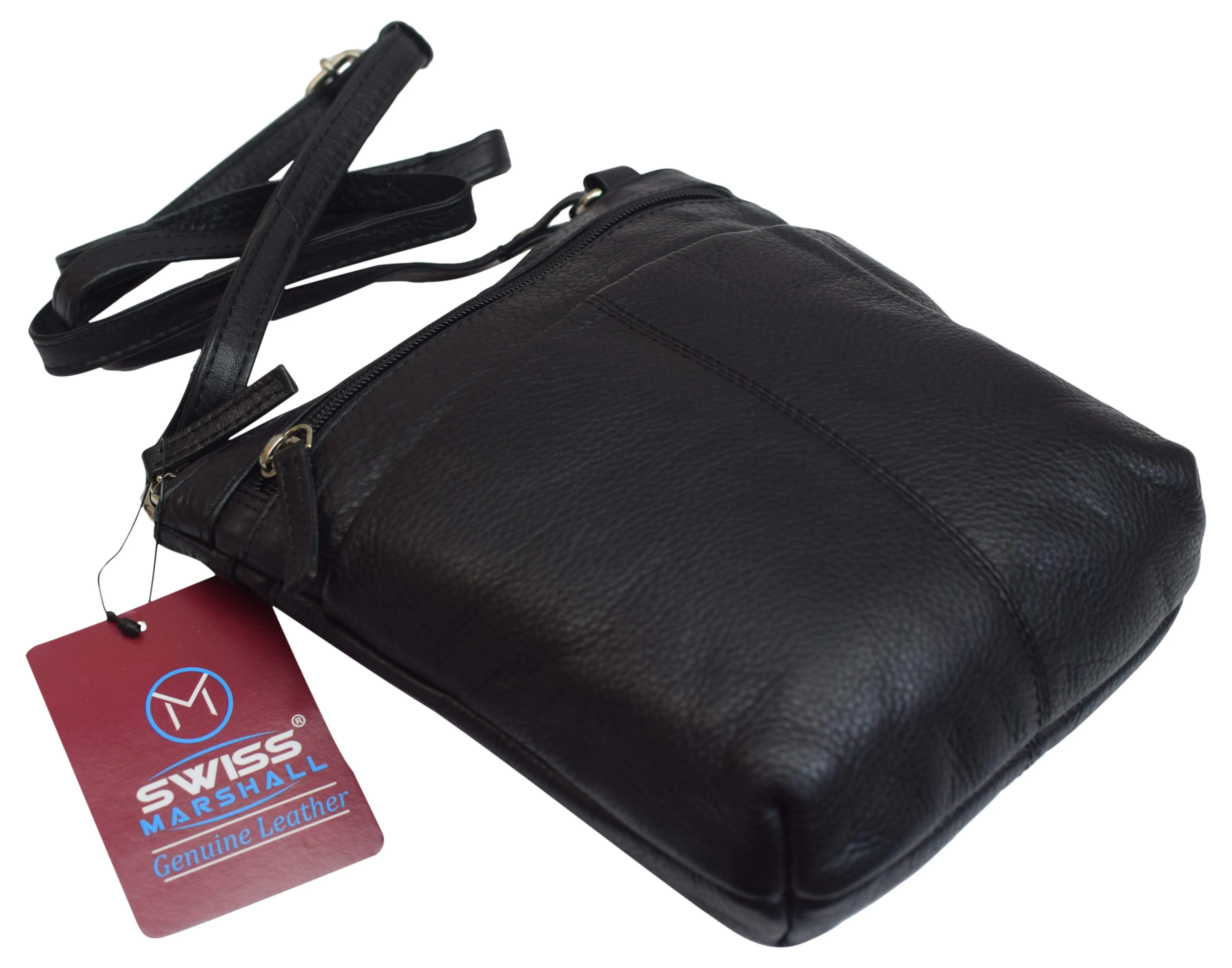 Luxury Womens Zipper Purse Handbag Genuine Leather Ladies Crossbody Shoulder Bag