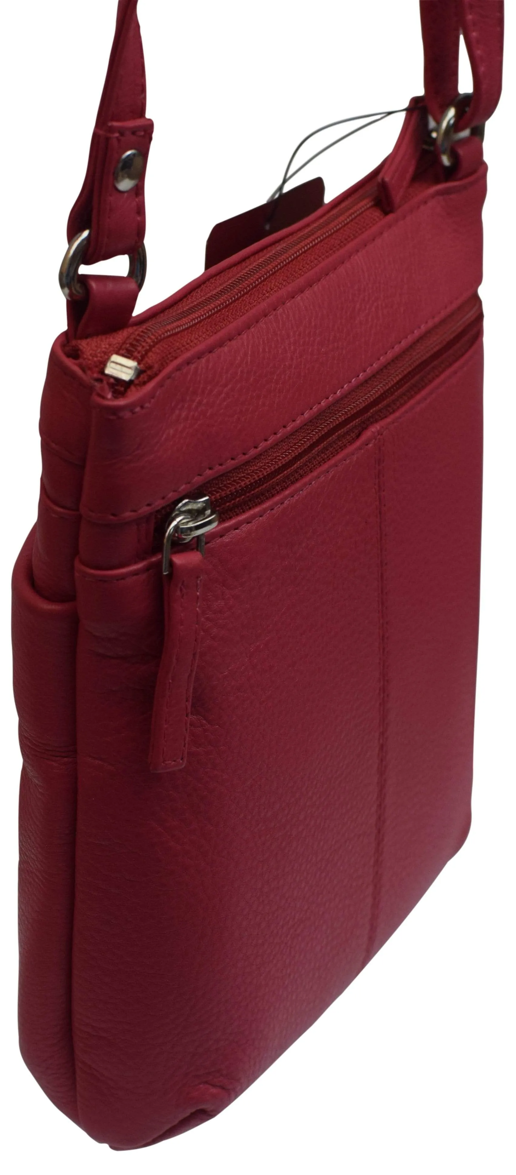 Luxury Womens Zipper Purse Handbag Genuine Leather Ladies Crossbody Shoulder Bag