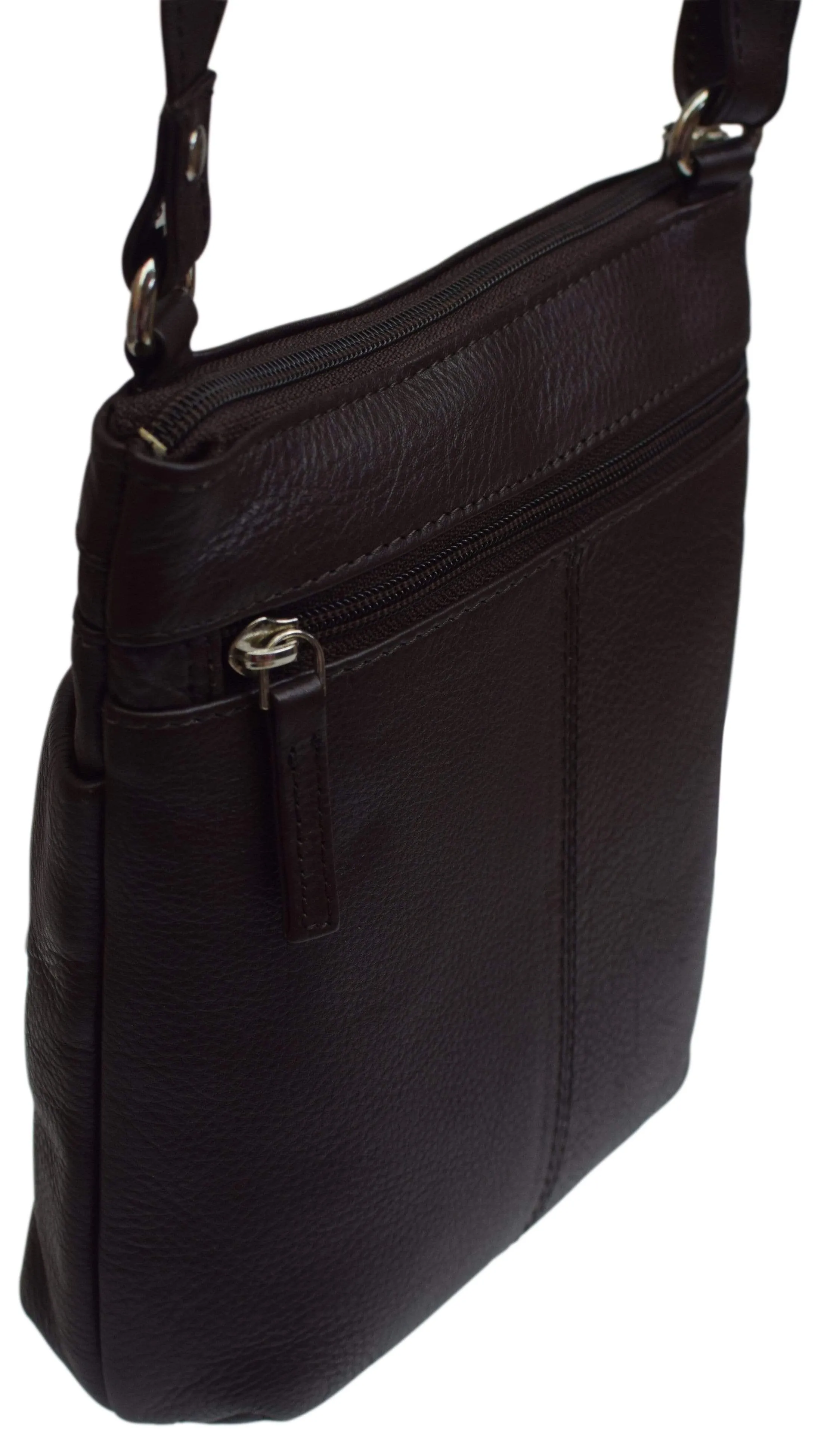 Luxury Womens Zipper Purse Handbag Genuine Leather Ladies Crossbody Shoulder Bag