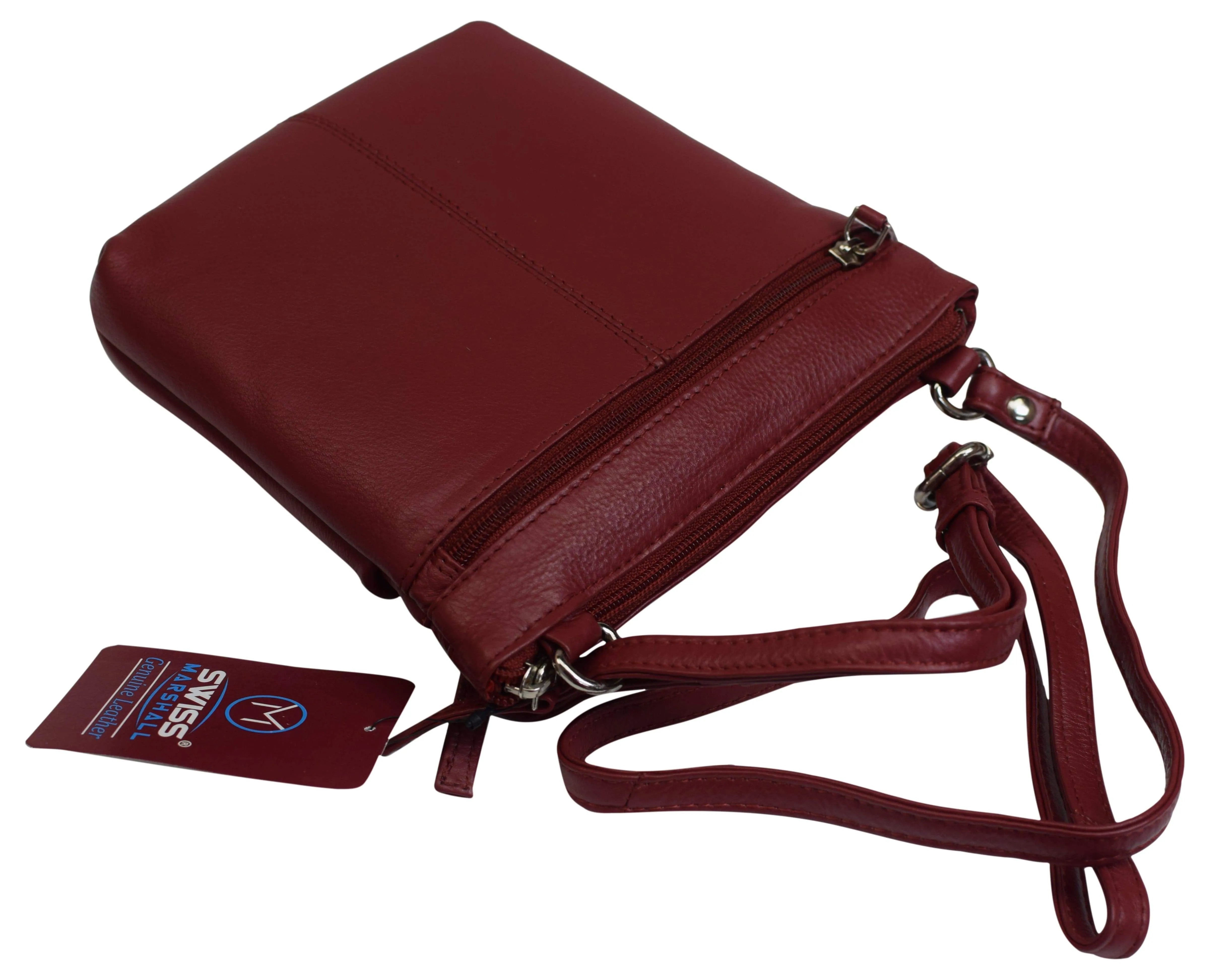 Luxury Womens Zipper Purse Handbag Genuine Leather Ladies Crossbody Shoulder Bag