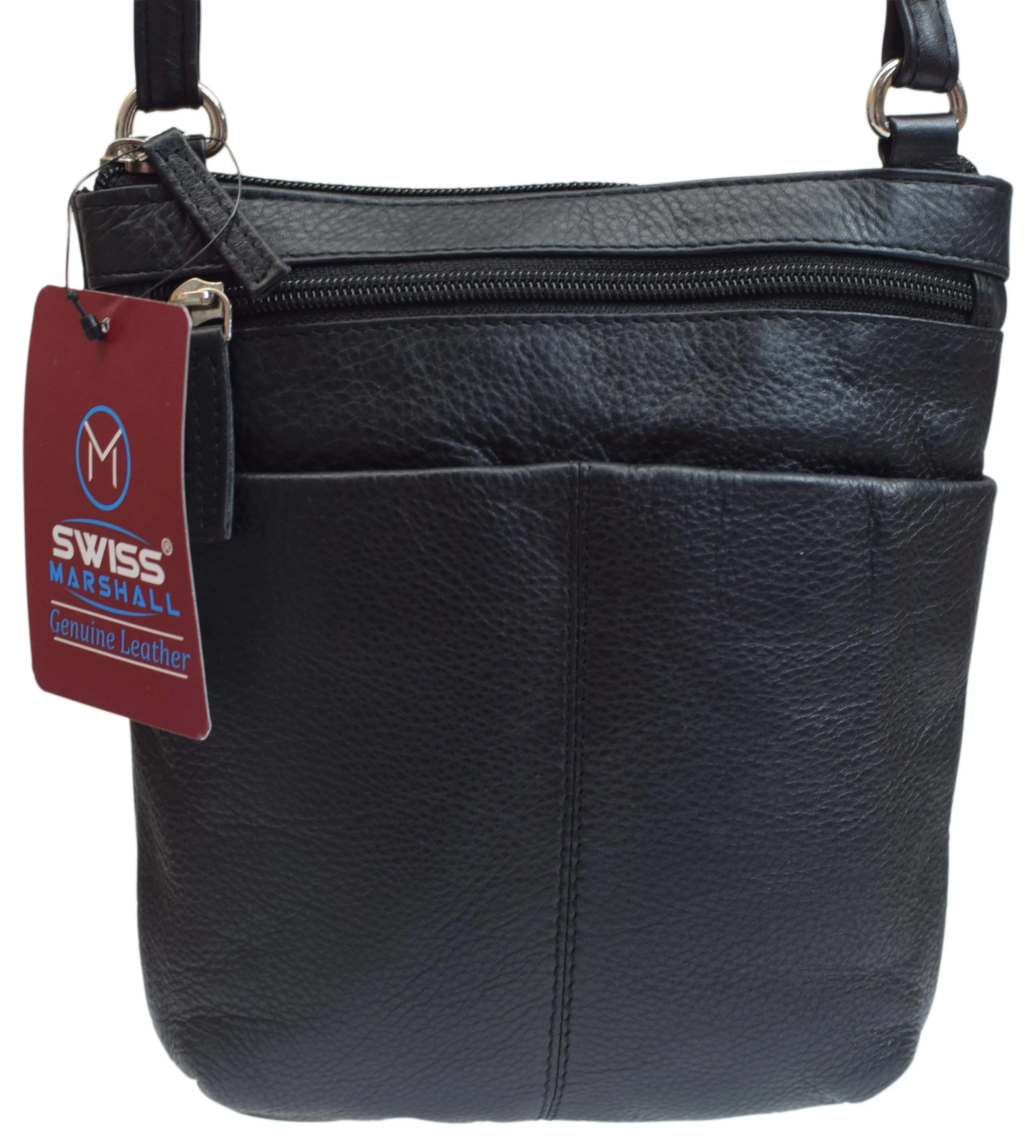 Luxury Womens Zipper Purse Handbag Genuine Leather Ladies Crossbody Shoulder Bag