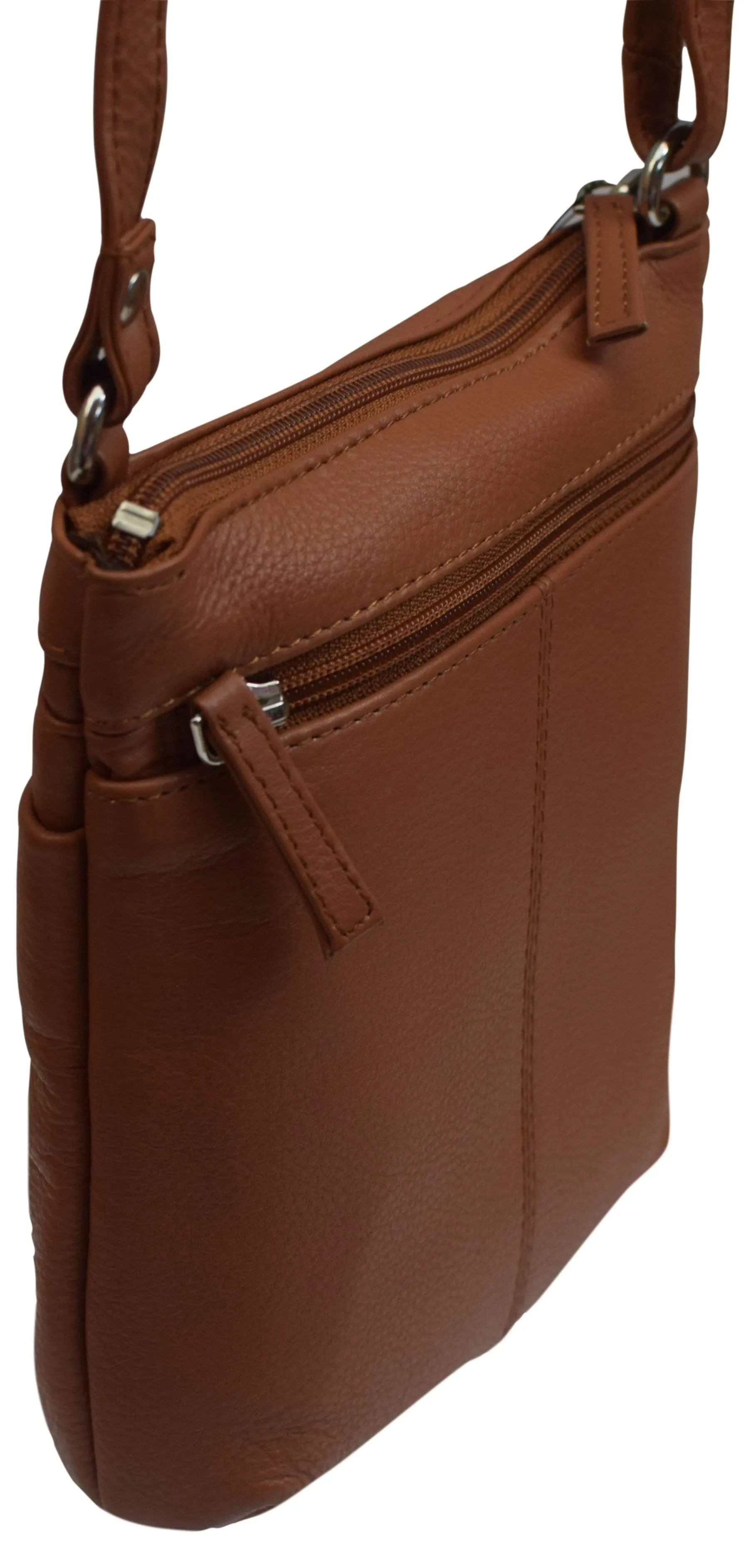 Luxury Womens Zipper Purse Handbag Genuine Leather Ladies Crossbody Shoulder Bag