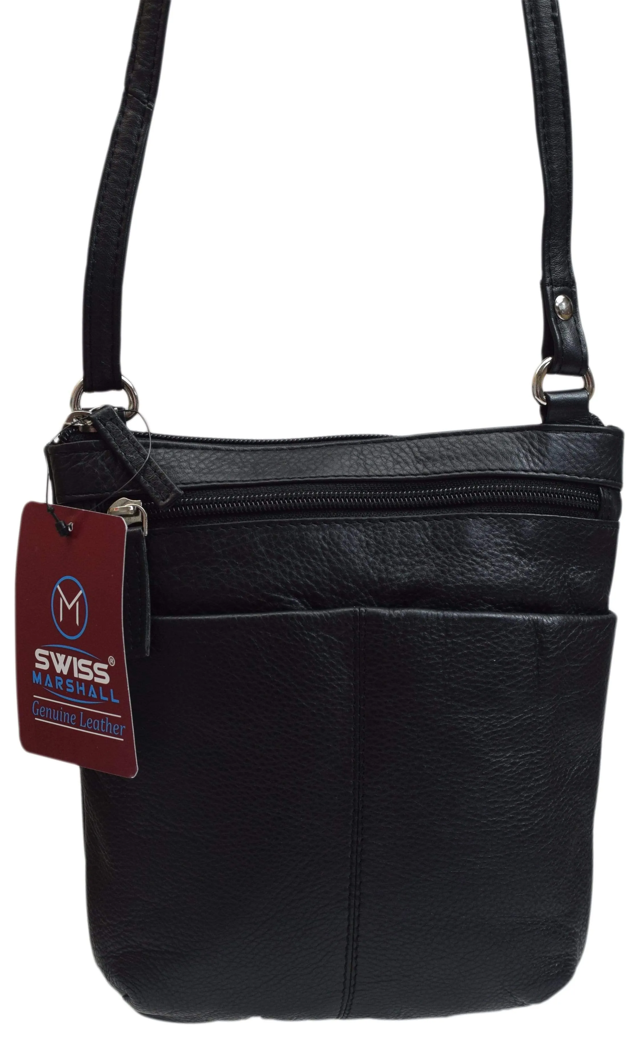 Luxury Womens Zipper Purse Handbag Genuine Leather Ladies Crossbody Shoulder Bag