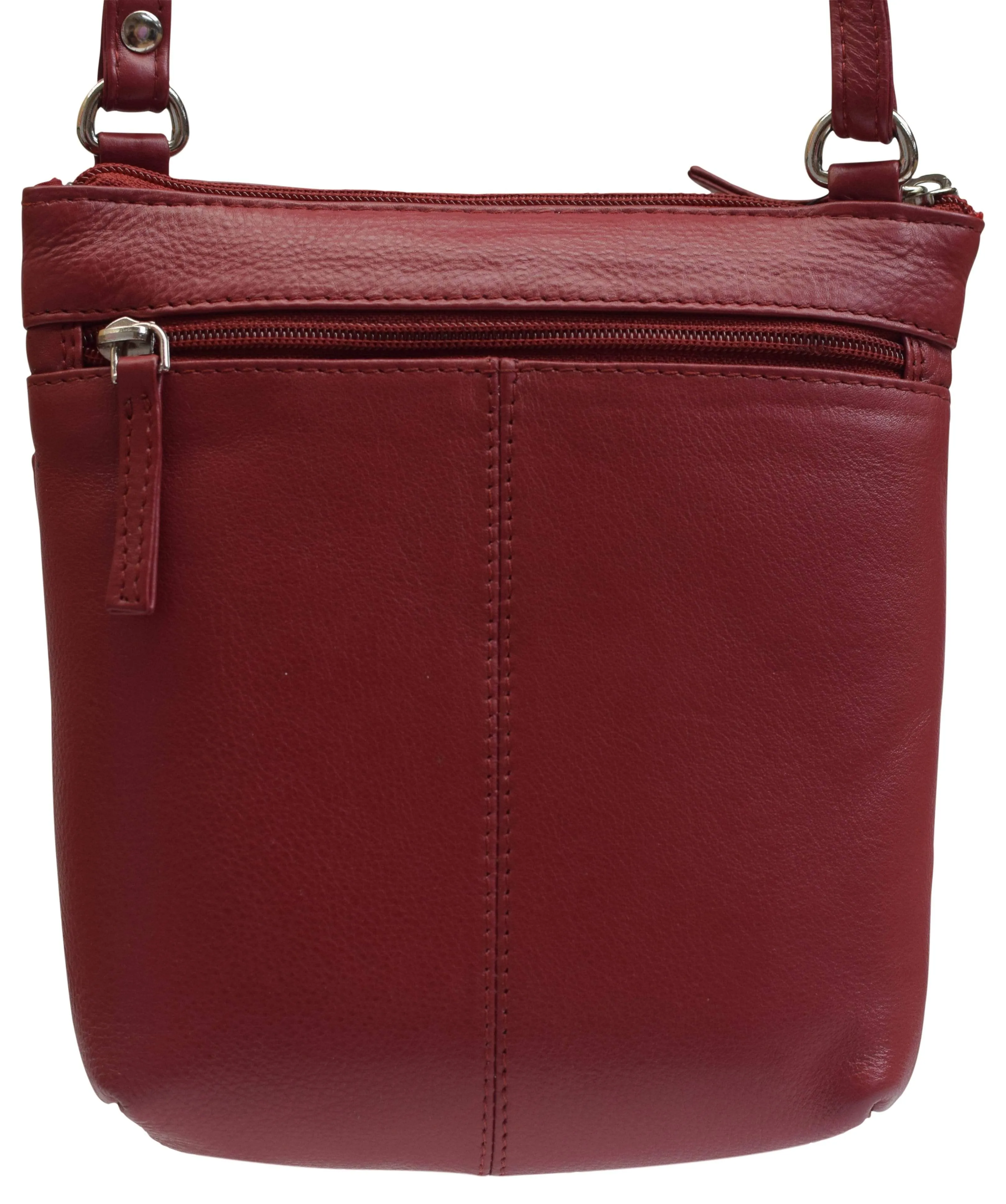 Luxury Womens Zipper Purse Handbag Genuine Leather Ladies Crossbody Shoulder Bag