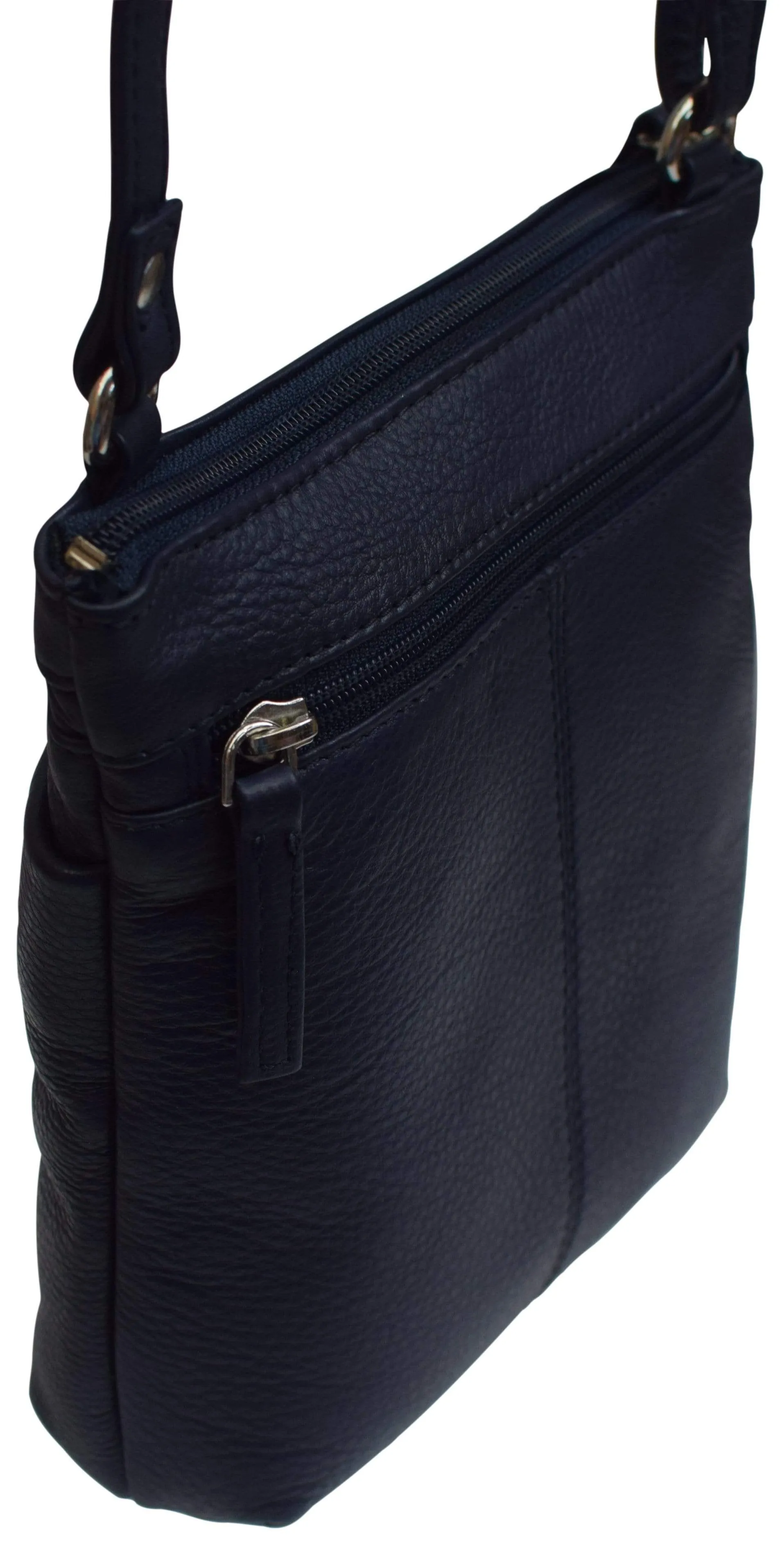 Luxury Womens Zipper Purse Handbag Genuine Leather Ladies Crossbody Shoulder Bag