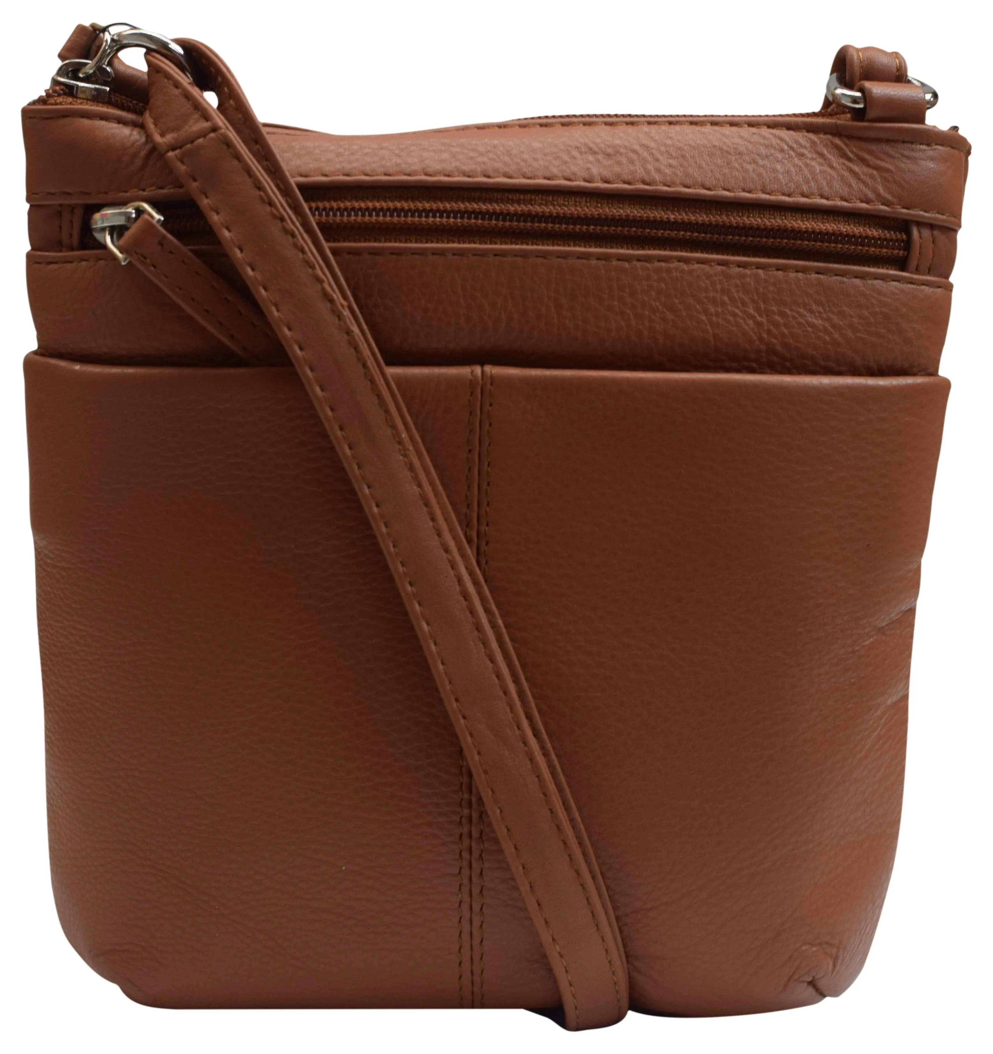 Luxury Womens Zipper Purse Handbag Genuine Leather Ladies Crossbody Shoulder Bag