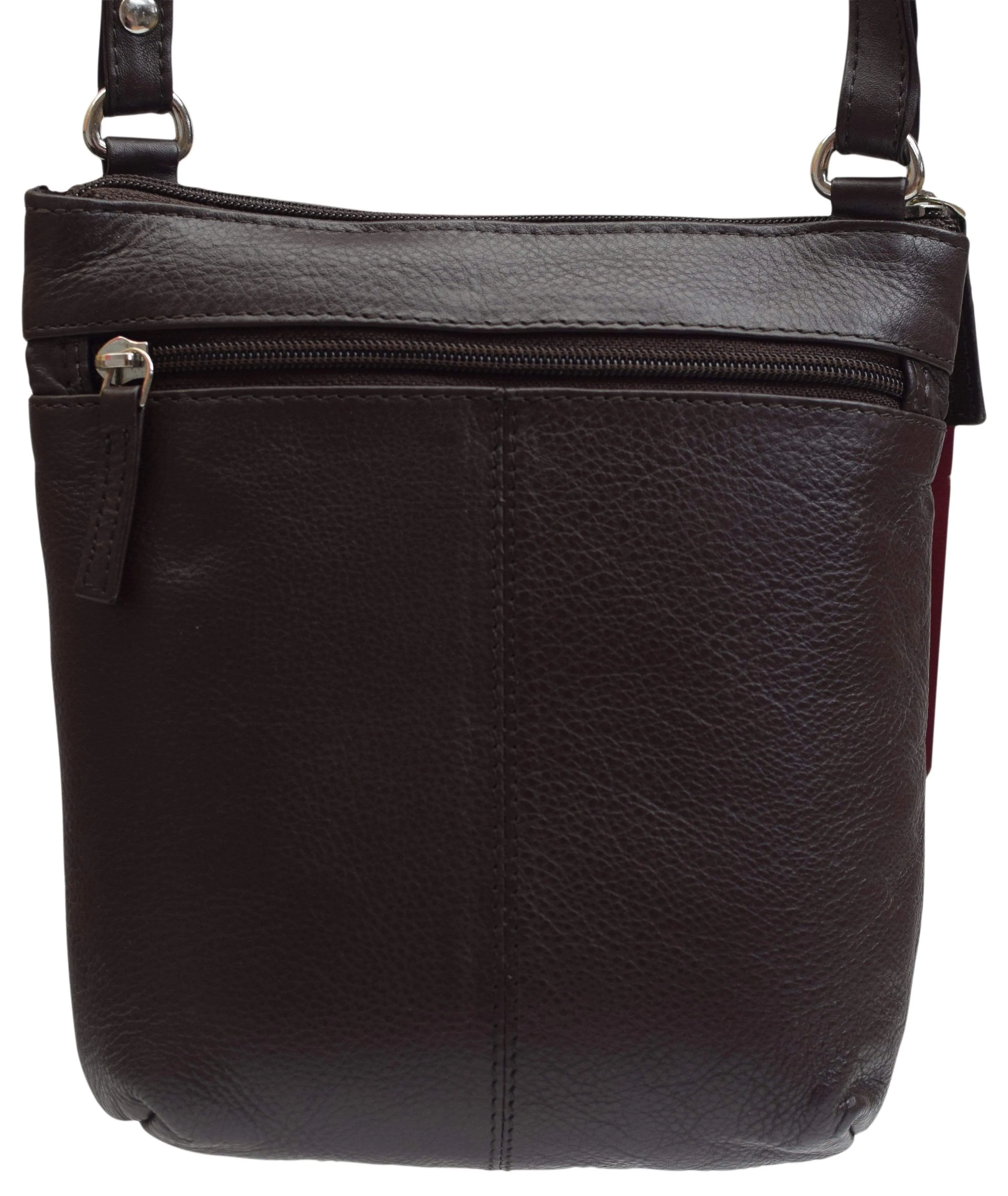 Luxury Womens Zipper Purse Handbag Genuine Leather Ladies Crossbody Shoulder Bag