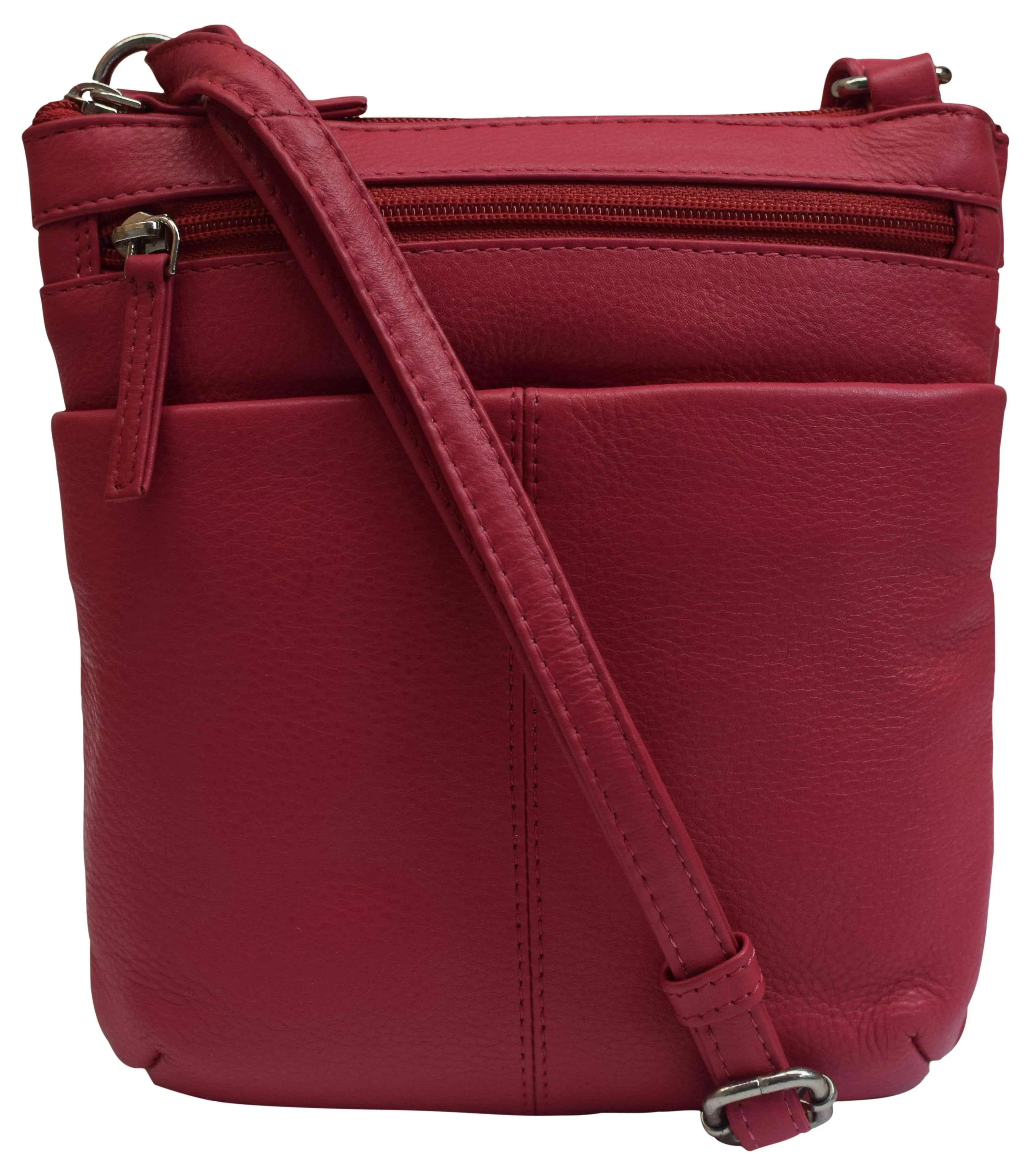 Luxury Womens Zipper Purse Handbag Genuine Leather Ladies Crossbody Shoulder Bag