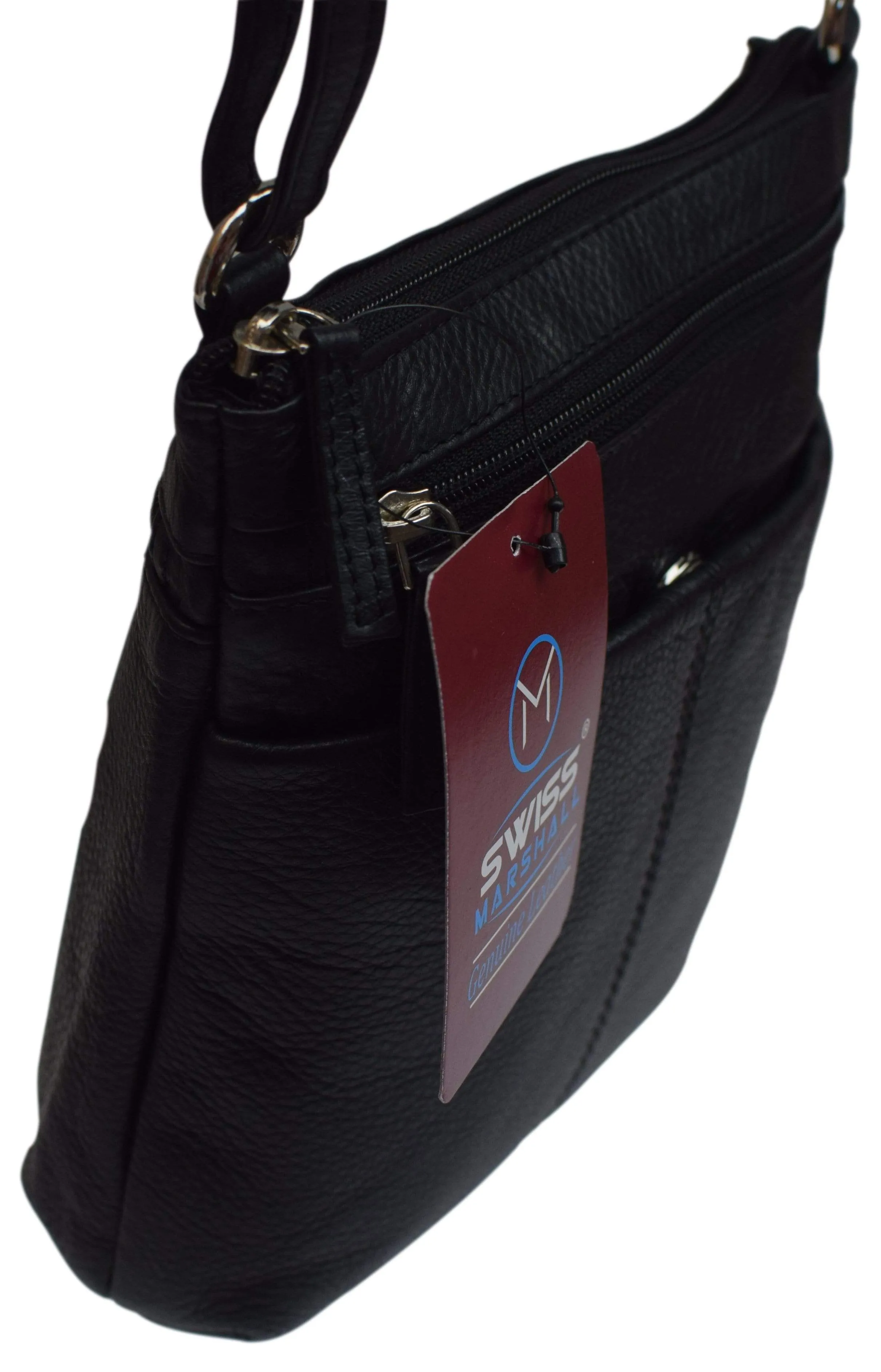 Luxury Womens Zipper Purse Handbag Genuine Leather Ladies Crossbody Shoulder Bag