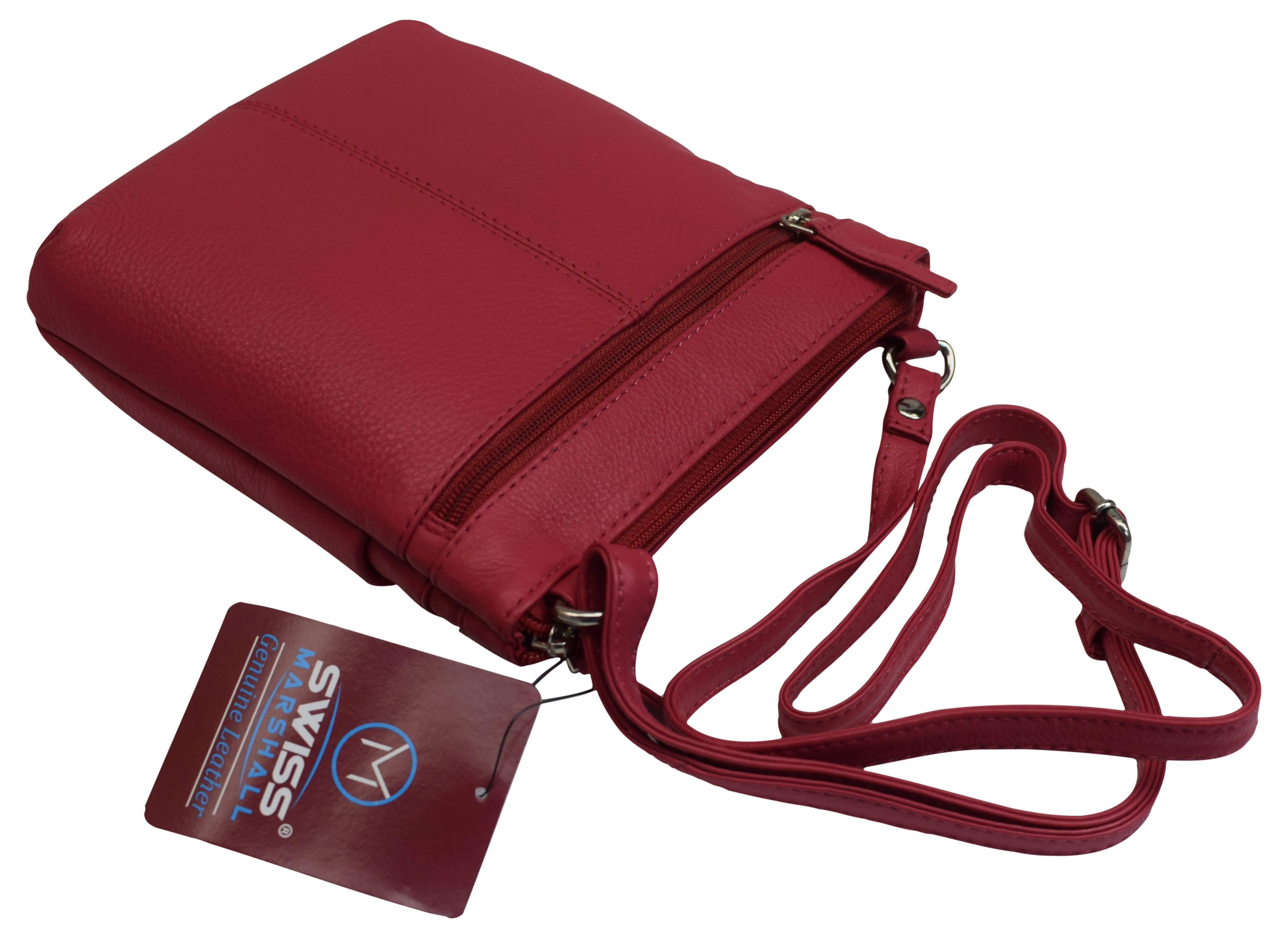 Luxury Womens Zipper Purse Handbag Genuine Leather Ladies Crossbody Shoulder Bag