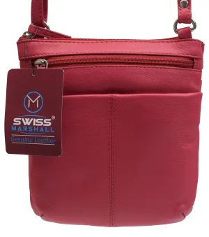 Luxury Womens Zipper Purse Handbag Genuine Leather Ladies Crossbody Shoulder Bag