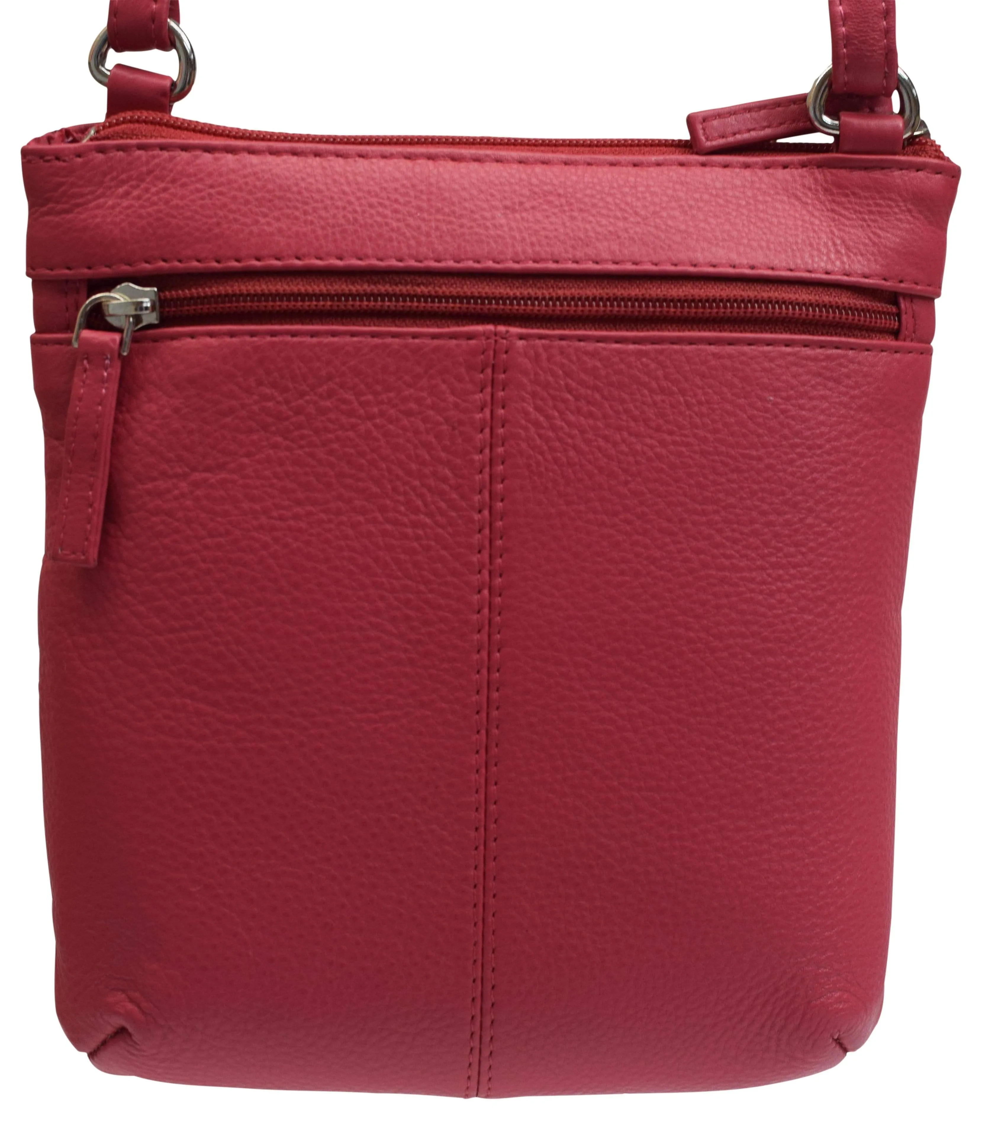 Luxury Womens Zipper Purse Handbag Genuine Leather Ladies Crossbody Shoulder Bag