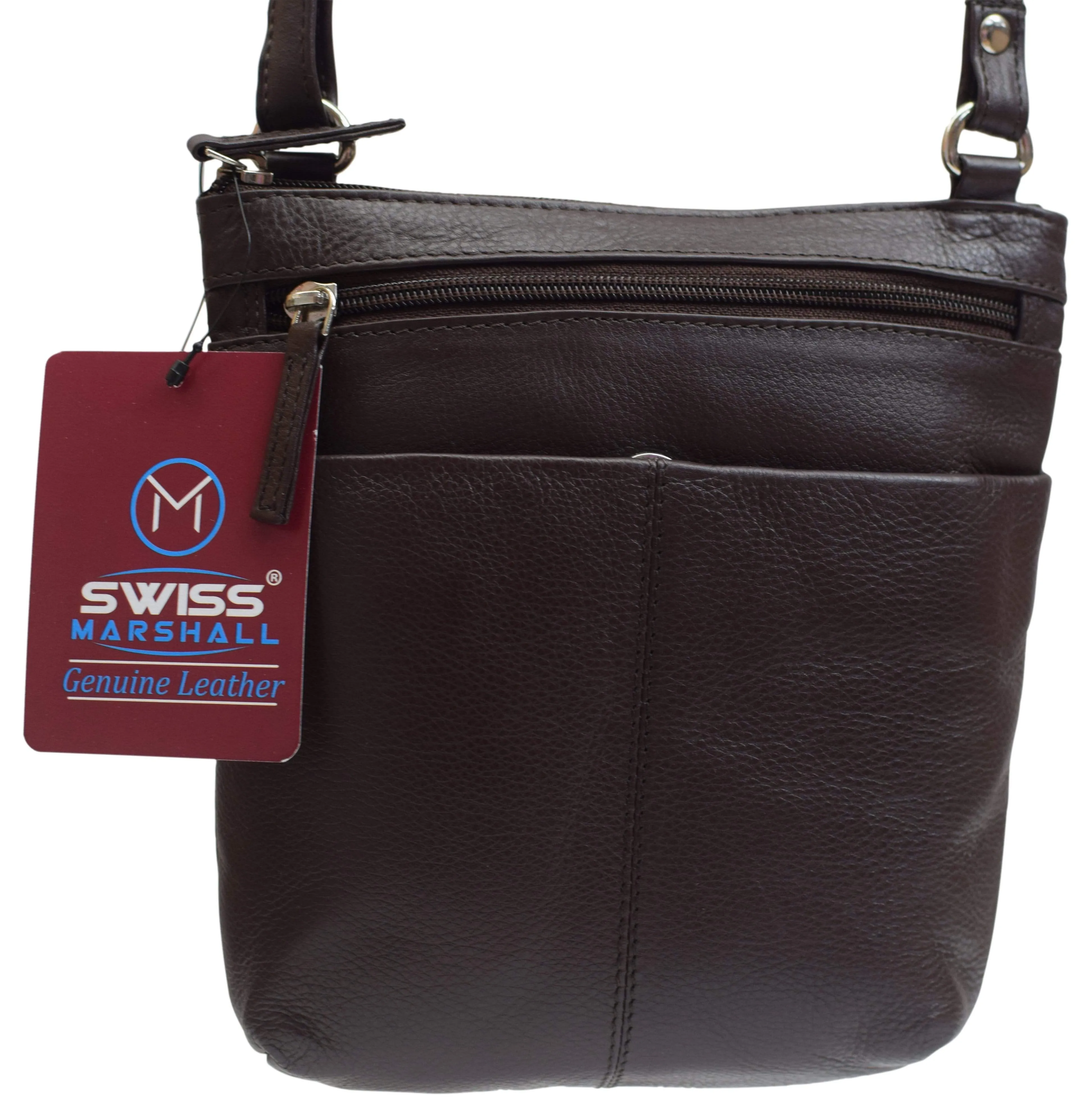 Luxury Womens Zipper Purse Handbag Genuine Leather Ladies Crossbody Shoulder Bag