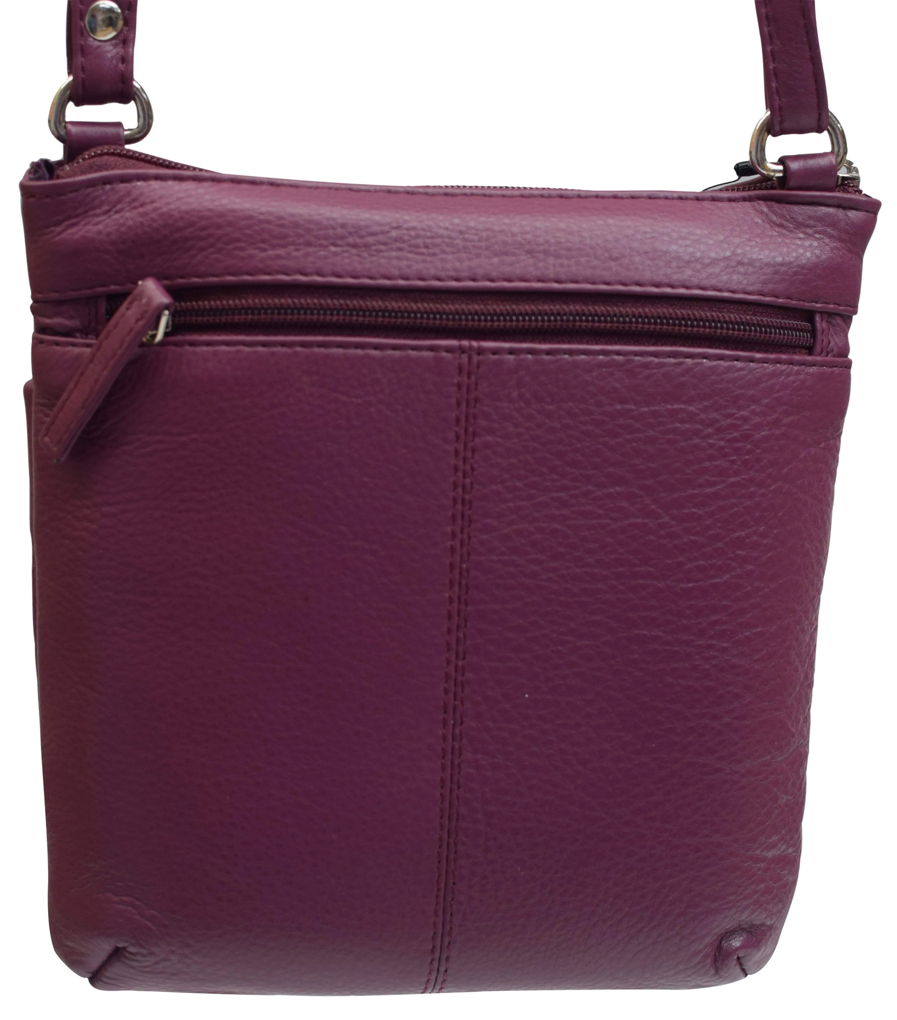 Luxury Womens Zipper Purse Handbag Genuine Leather Ladies Crossbody Shoulder Bag