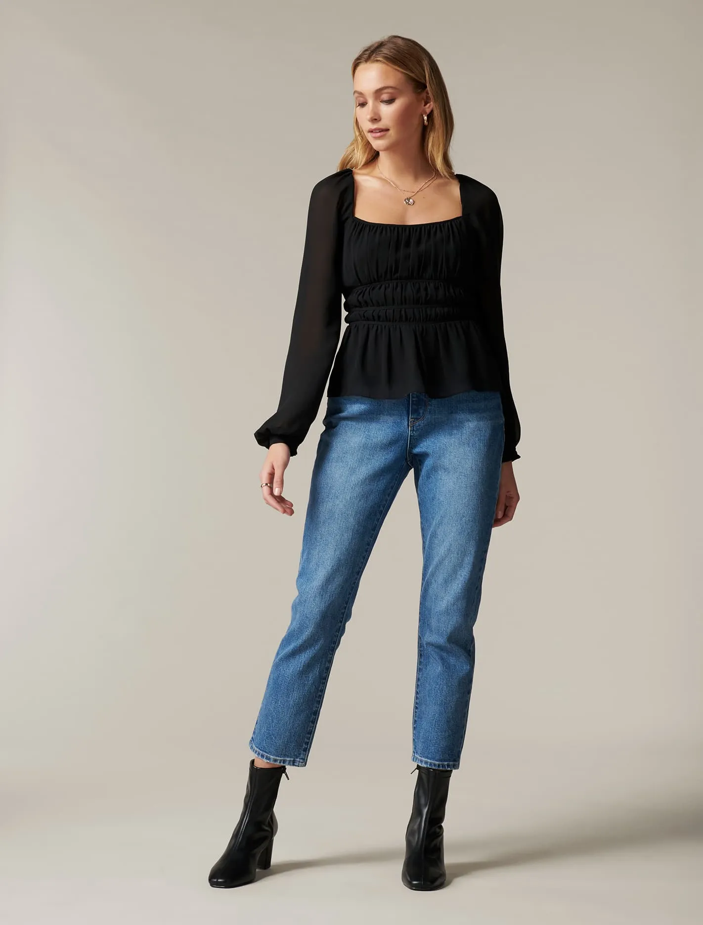 Macy Shirred Waist Blouse