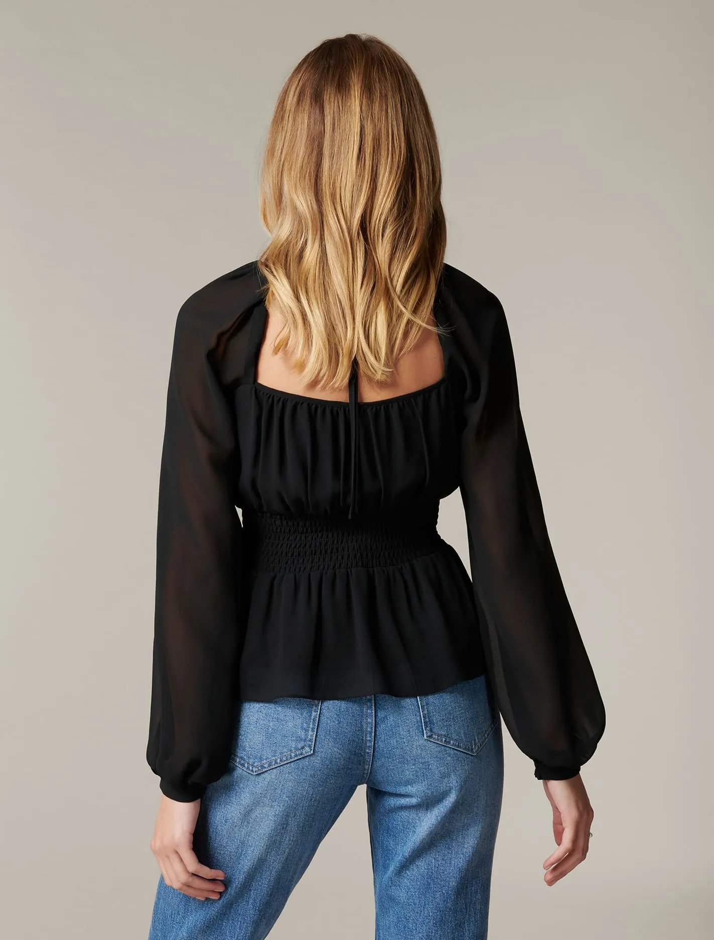 Macy Shirred Waist Blouse