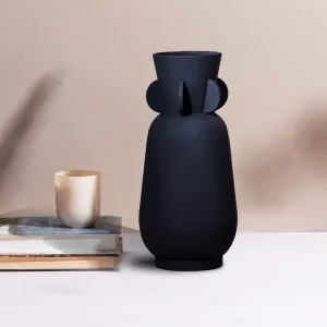 Metallic Vase | Luxurious Sage | Matt Black