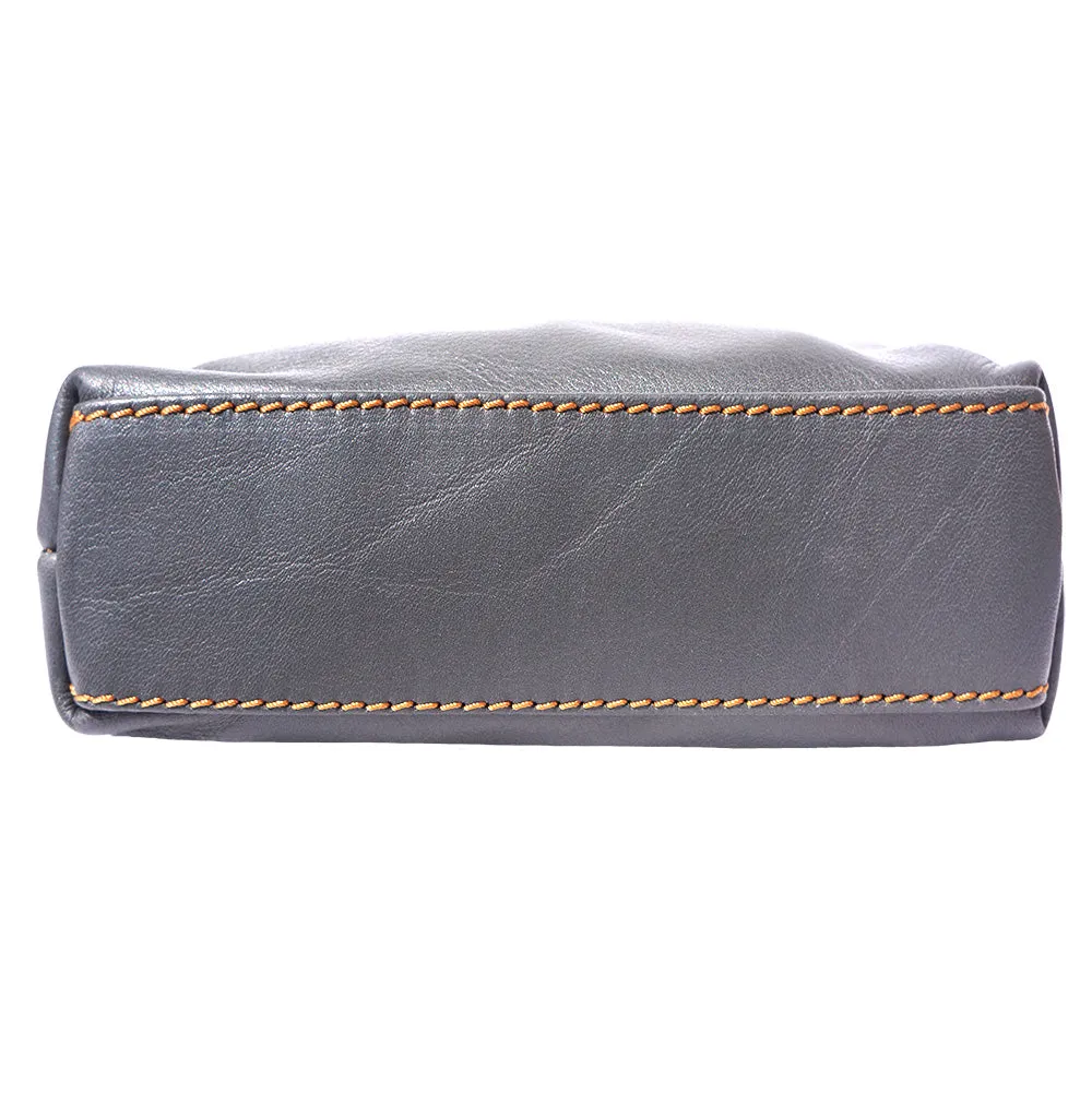 Mia GM leather unisex cross body bag