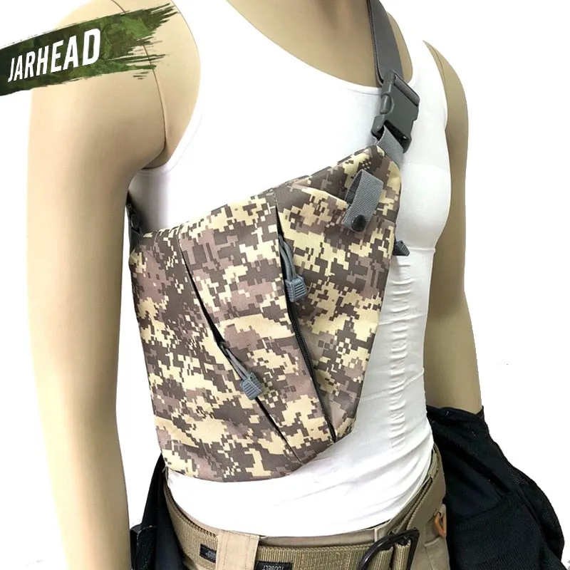 Multifunctional Concealed Tactical Storage Gun Bag Holster Men's Left Right Nylon Shoulder Bag Anti-theft Bag Chest Bag Hunting