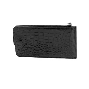 Natural CrocoSkin Card Holder Wallet