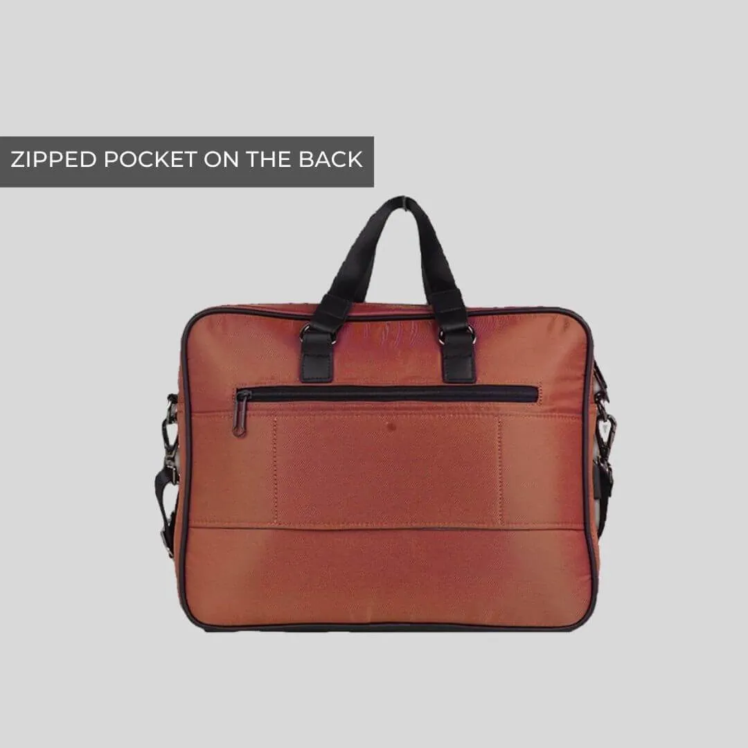 Neeson-Laptop Messenger Bag-Rust