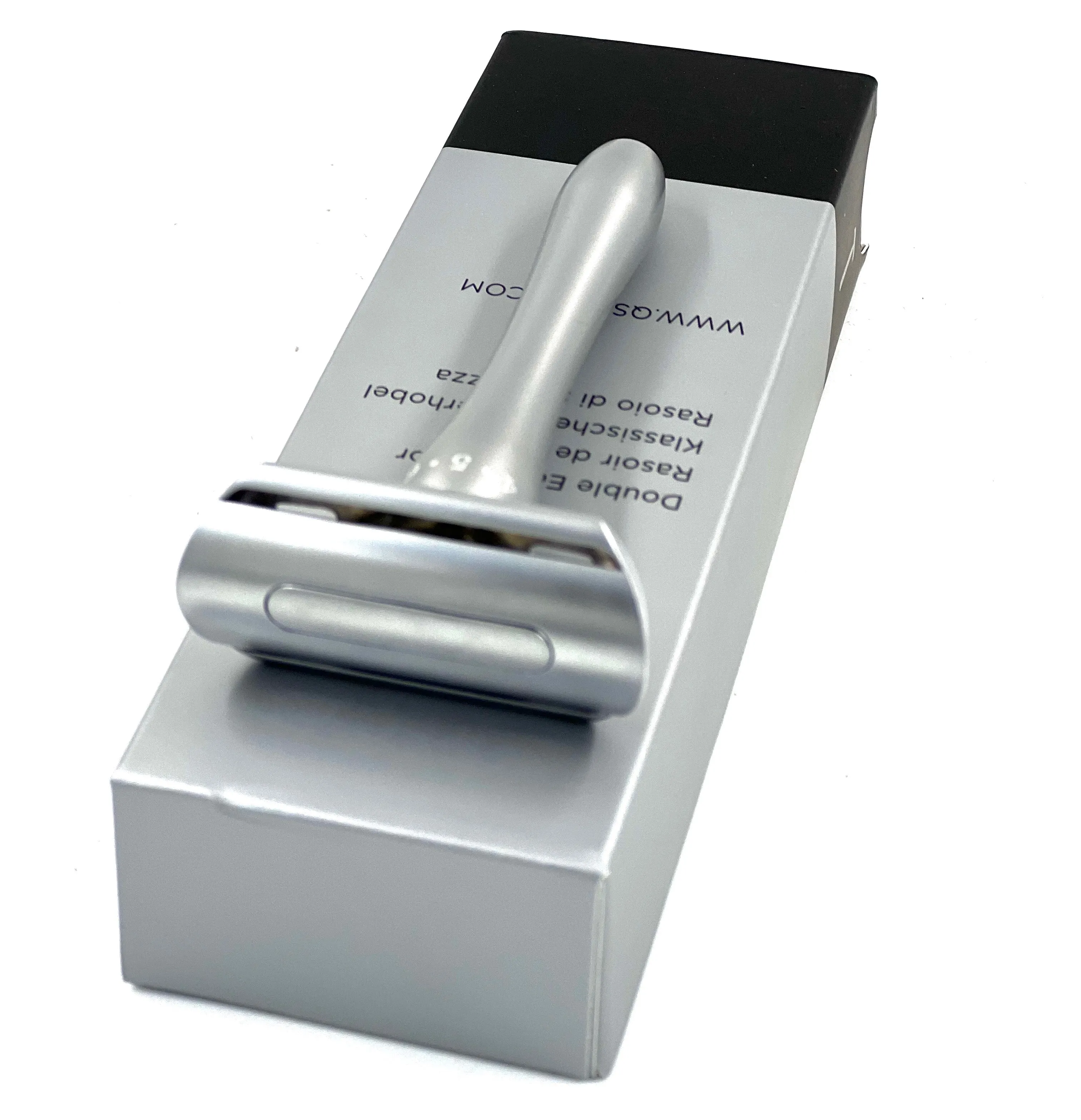 New QShave Luxurious Adjustable Safety Razor & 5 Blades