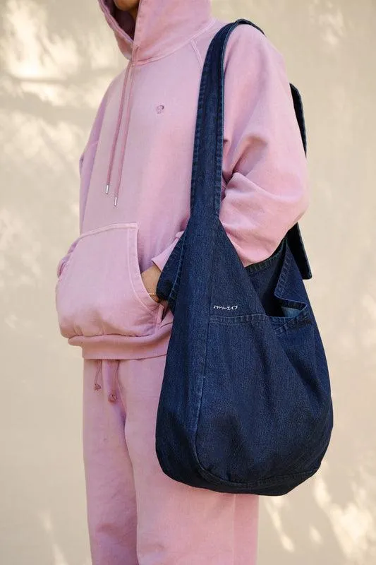 Oversized Denim Tote