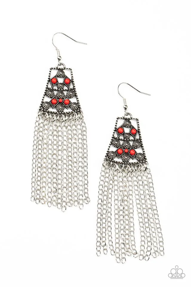 Paparazzi Earring ~ Cleopatras Allure - Red